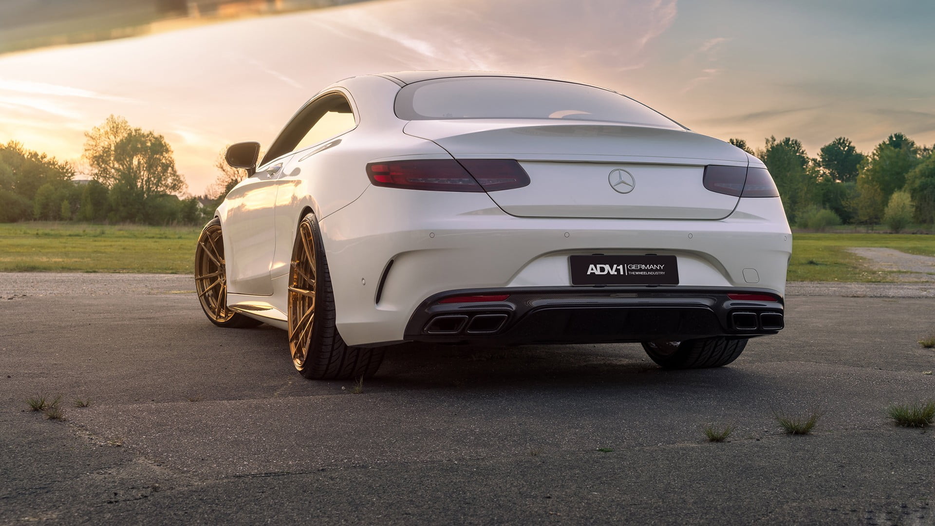 motor vehicle, road, mercedes cls, road trip, cloud - sky, outdoors, honda, sunset, white, mode of transportation, street, 1080P, city, nature, sunlight, HD Wallpaper