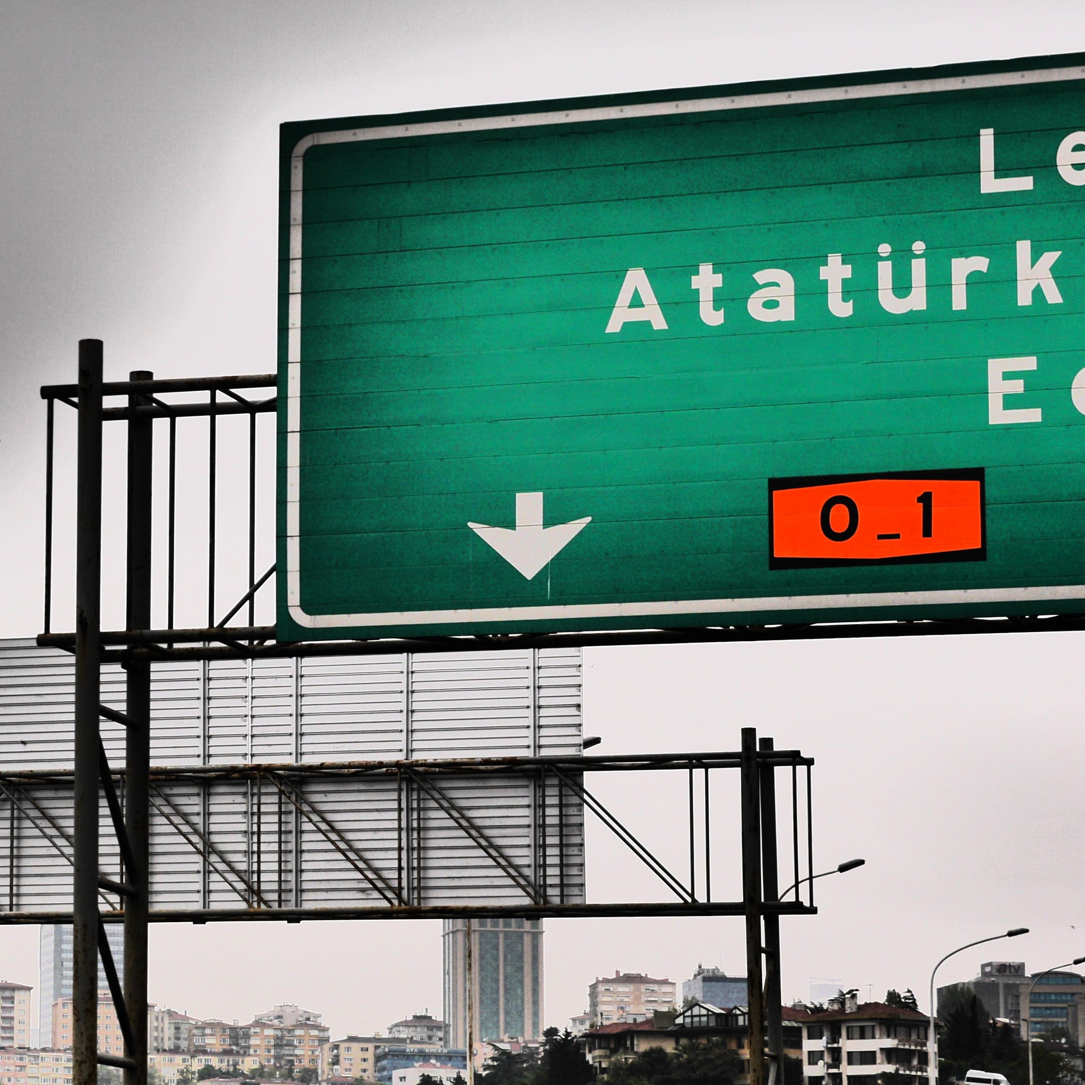 symbol, built structure, 1080P, bosphorus, building exterior, road sign, arrow symbol, transportation, guidance, sky, representation, text, sign, Traffic, Phone HD Wallpaper