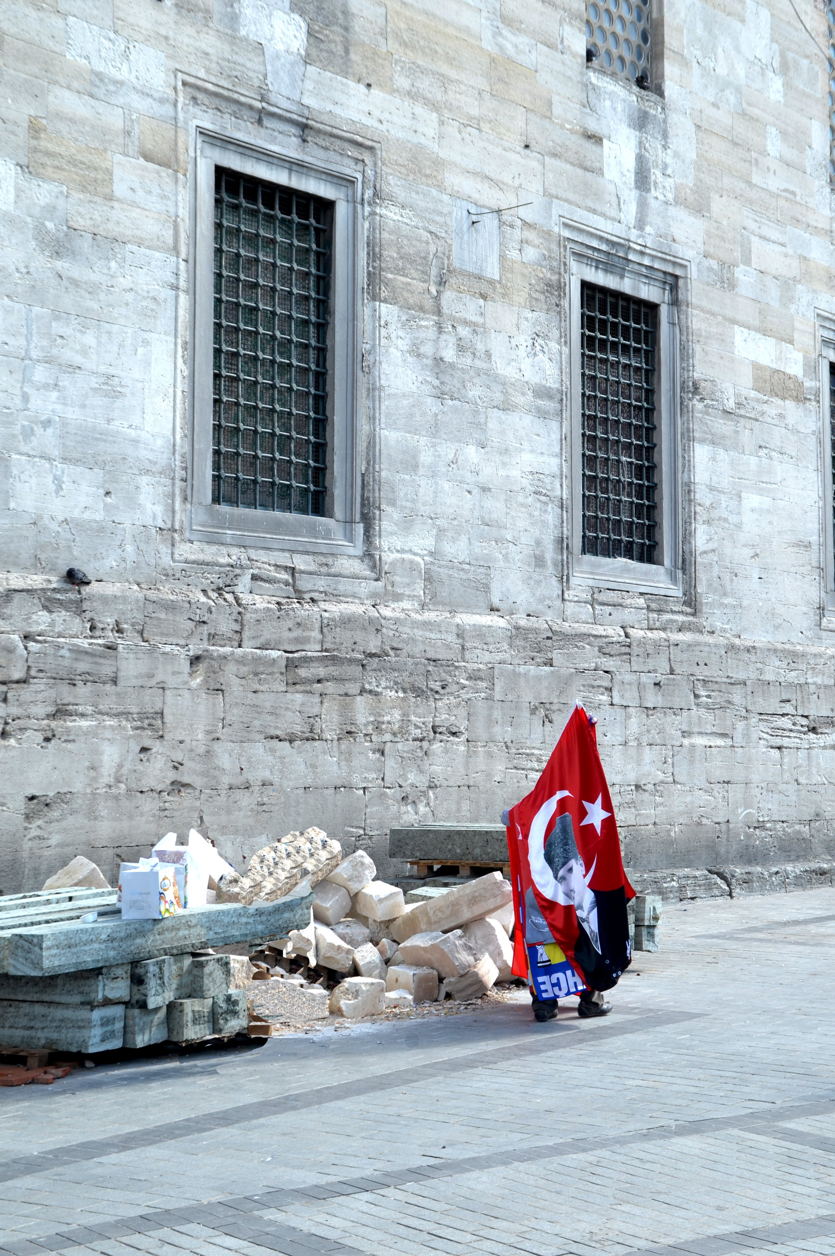 flag, rear view, outdoors, social issues, day, 4K, ataturk, window, traditional clothing, istanbul, lifestyles, building exterior, real people, red, city, Phone HD Wallpaper