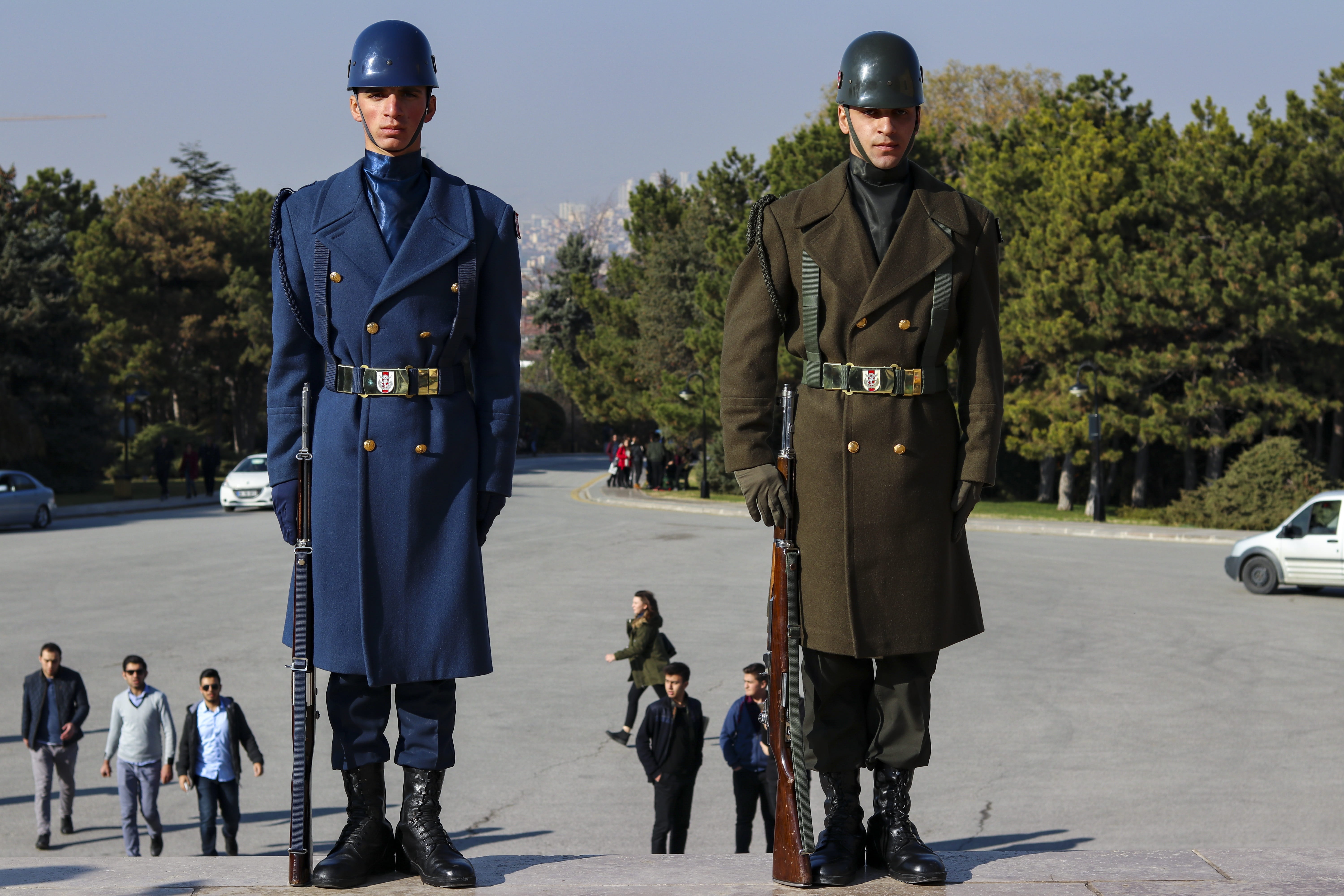 transportation, nature, atatürk, day, standing, monument, mausoleum, ankara, castle, army, mars, guard, government, city, uniform, front view, mode of transportation, HD Wallpaper