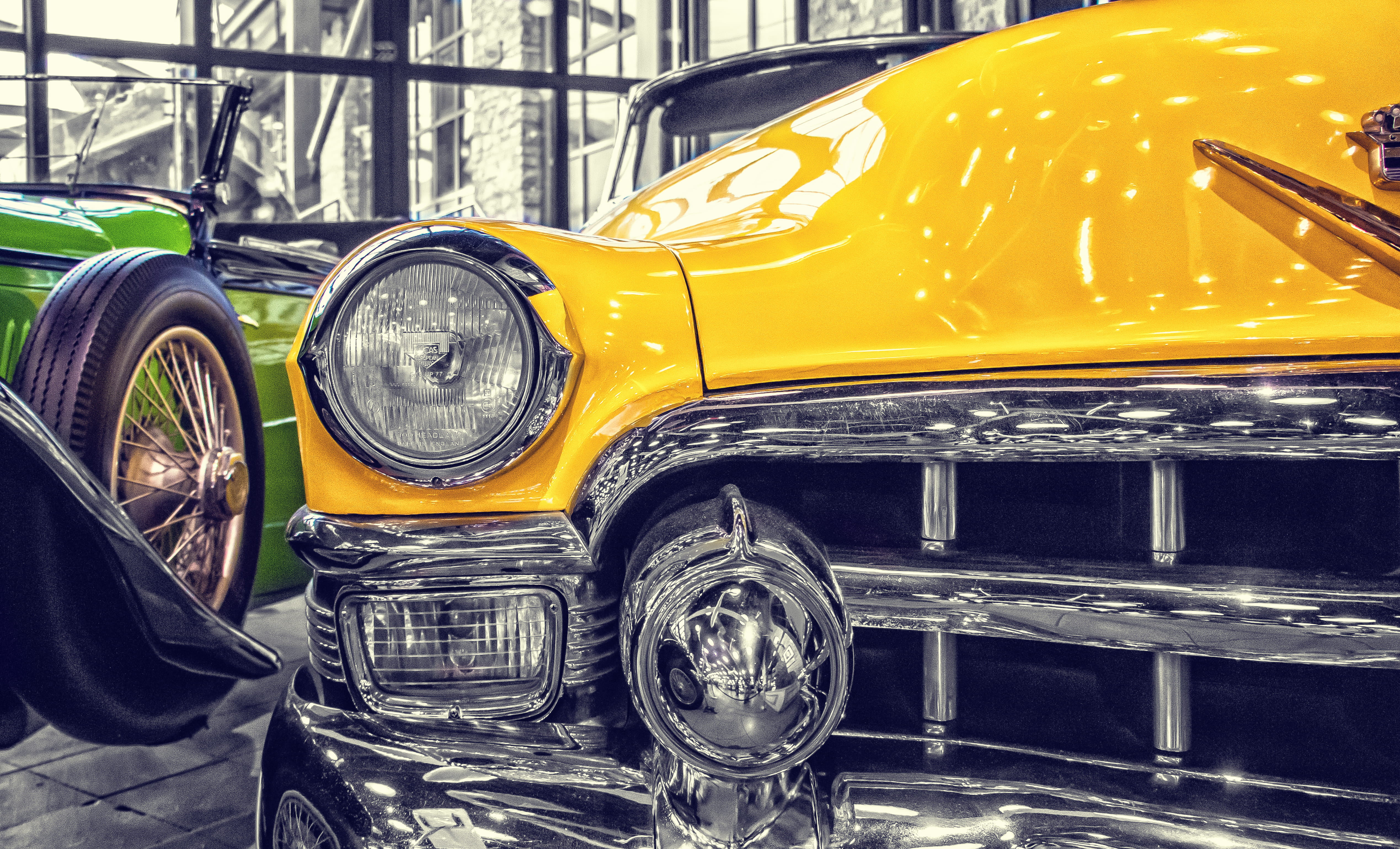 headlight, metal, chrome, focus on foreground, the past, turkey, classical, 4K, day, motor vehicle, wheel, vintage car, luxury, transportation, mode of transportation, HD Wallpaper