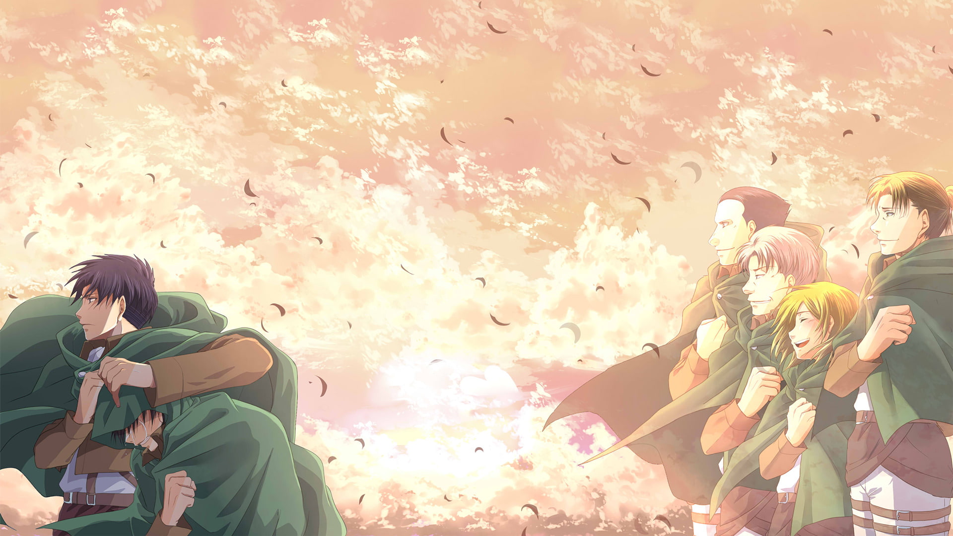 Levi Ackerman, Eld Jinn, Eren Yeager, Gunther Schultz, 1080P, Attack On Titan, Anime, Oluo Bozado, Petra Ral, HD Wallpaper