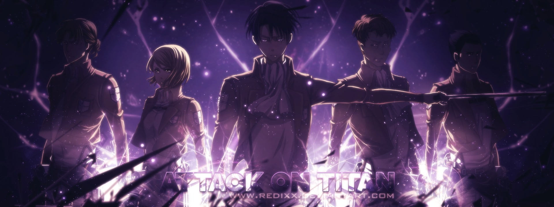 Gunther Schultz, Eld Jinn, Levi Ackerman, Oluo Bozado, Petra Ral, Attack On Titan, Anime, 1080P, HD Wallpaper