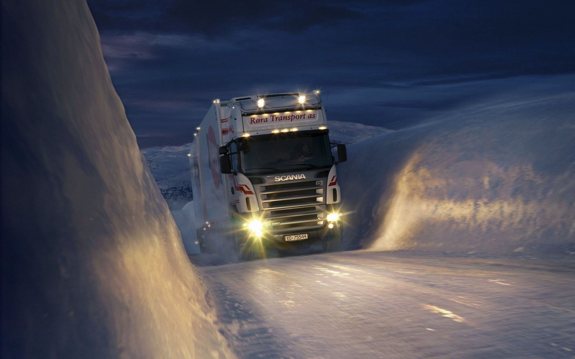 road, vehicle, Truck, 1080P, winter, HD Wallpaper