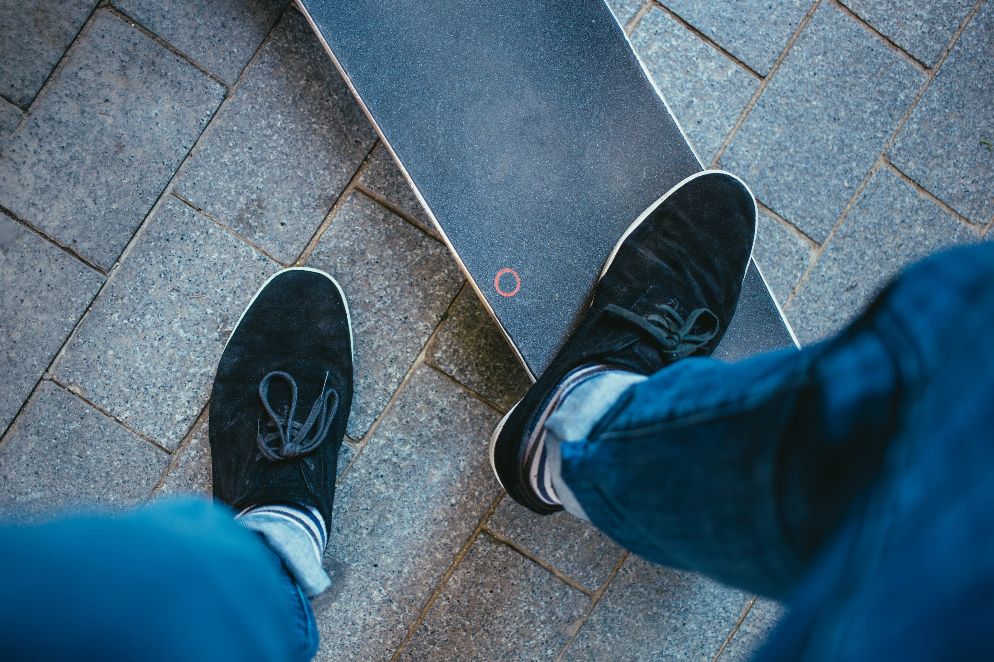 culture, day, skate, rider, limb, tiled floor, activity, standing, human body part, board, high angle view, heel, energy, lifestyles, Speed, outdoor, skateboard, HD Wallpaper