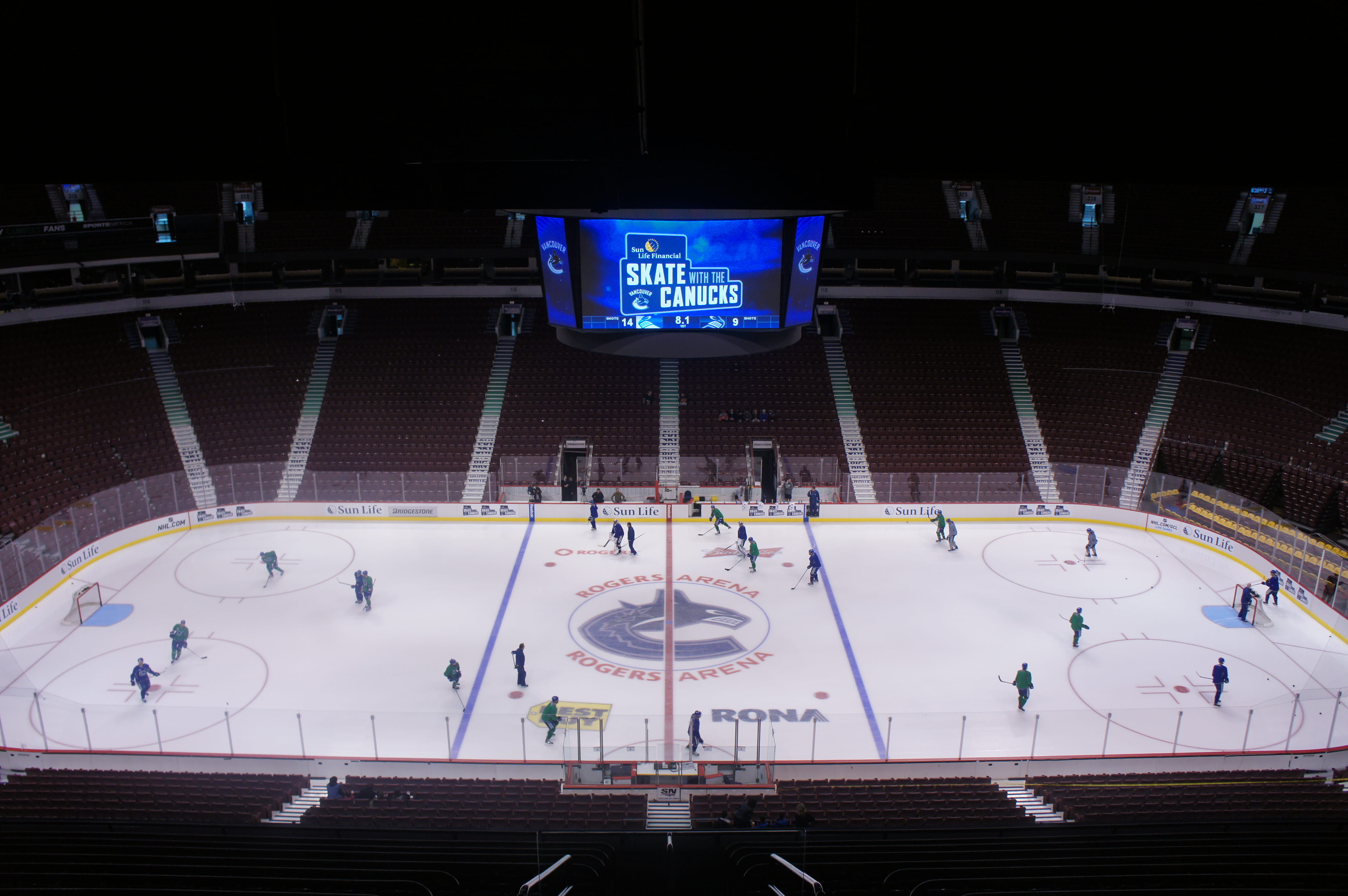 ice-skating, juliana loh, architecture, canucks, skating practise, nhl, high angle view, night, ice rink, communication, travel destinations, cold temperature, HD Wallpaper