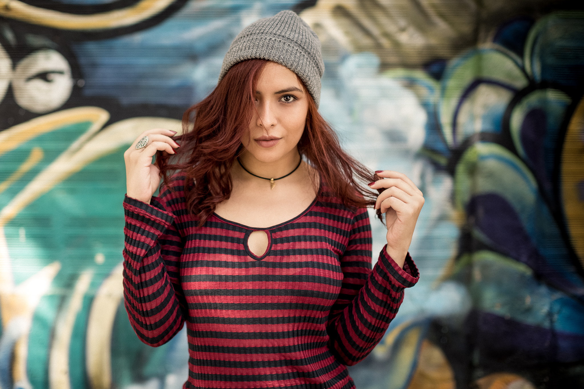 women, redhead, portrait, Esteban Montoya, 1080P, HD Wallpaper