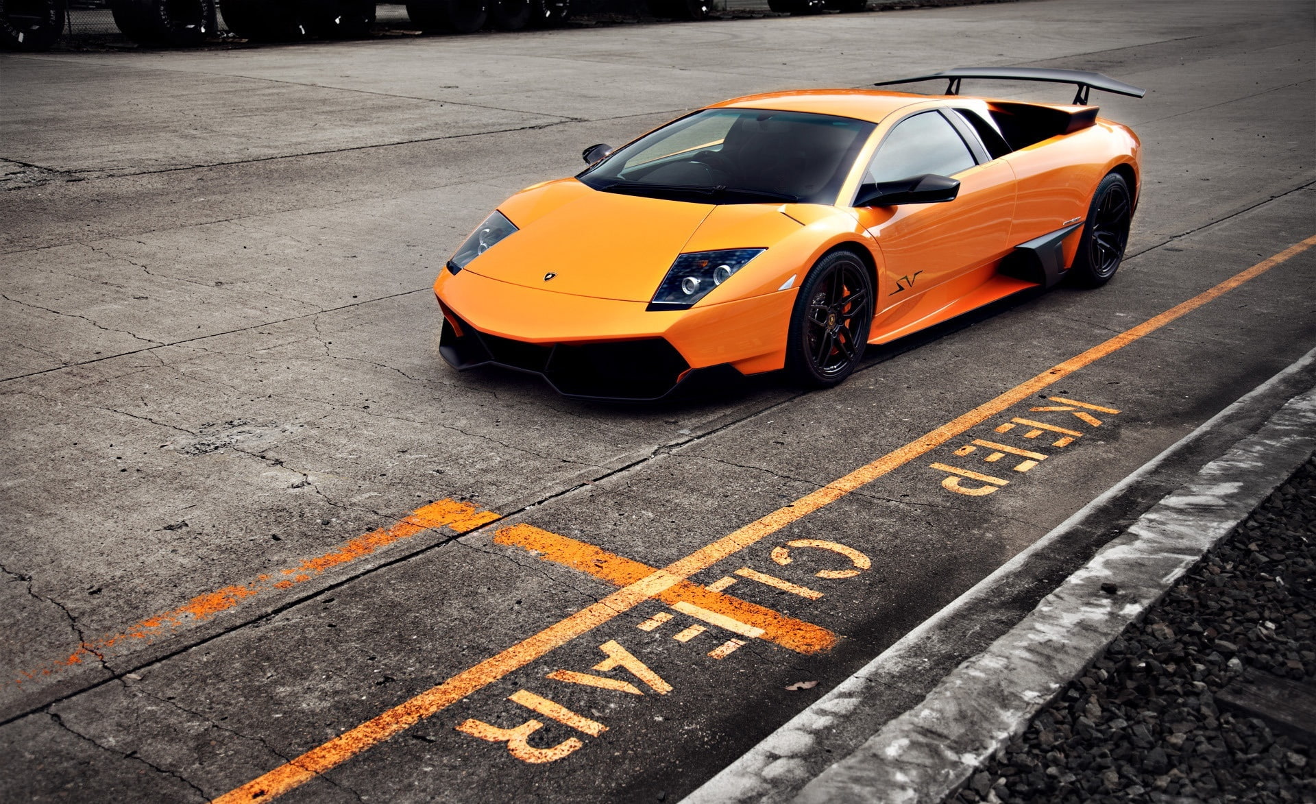 road, transportation, 1080P, text, outdoors, mode of transportation, day, land vehicle, LP670, communication, motor vehicle, street, no people, sv, Lamborghini, HD Wallpaper