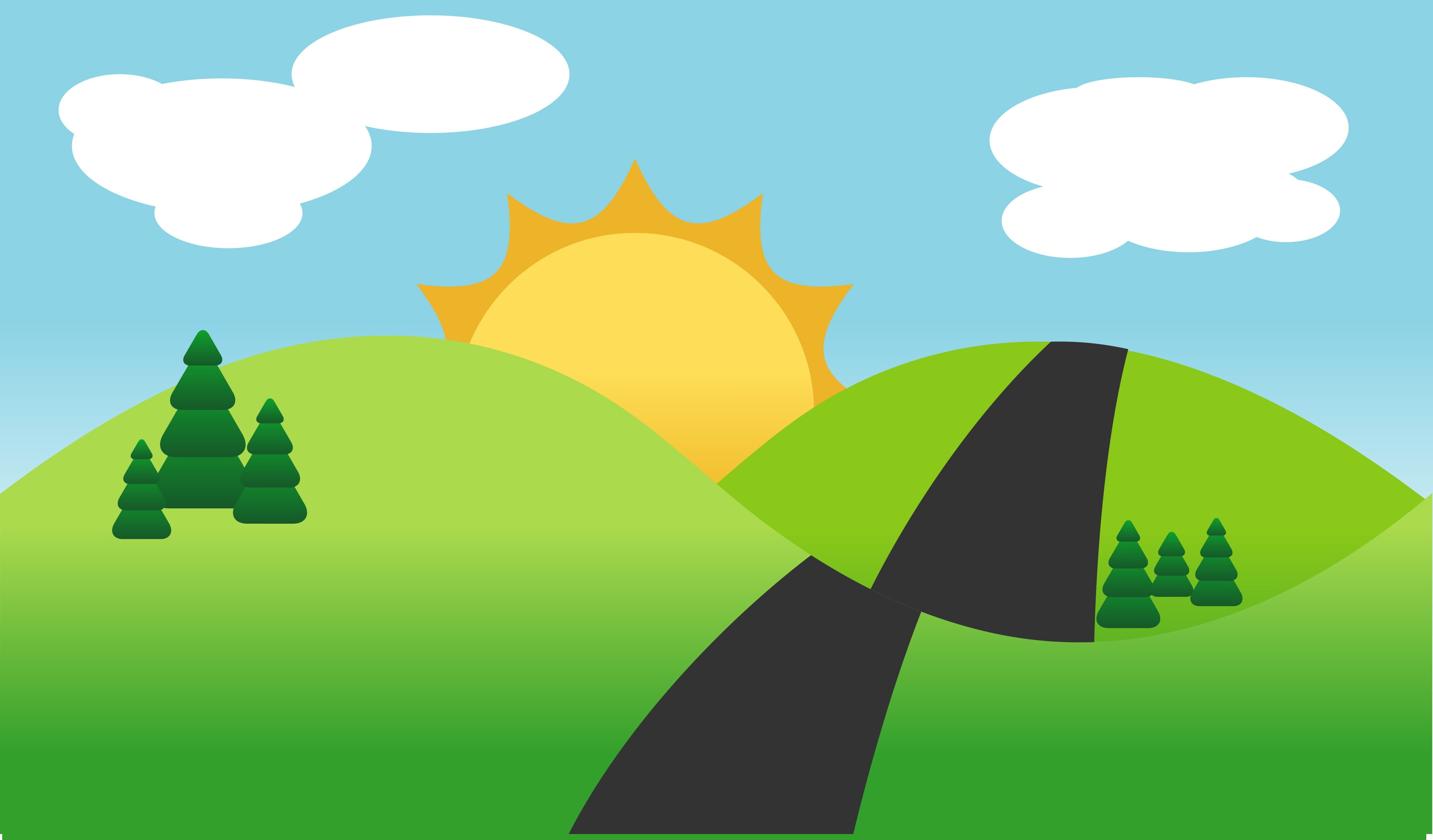 nature, vibrant color, blue, adobe illustrator artwork landscape, cloud - sky, plant, sky, no people, motivation, success, outdoors, backgrounds, cloudscape, HD Wallpaper