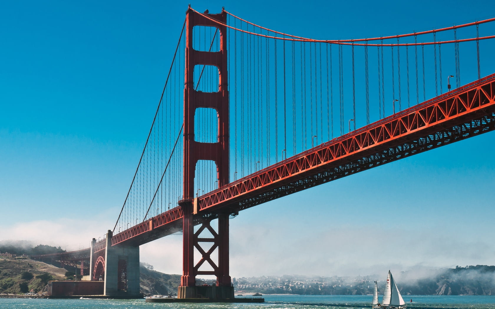 transportation, sky, built Structure, urban Skyline, sea, pacific Ocean, urban Scene, new York City, long, san Francisco Bay Area, no People, engineering, HD Wallpaper