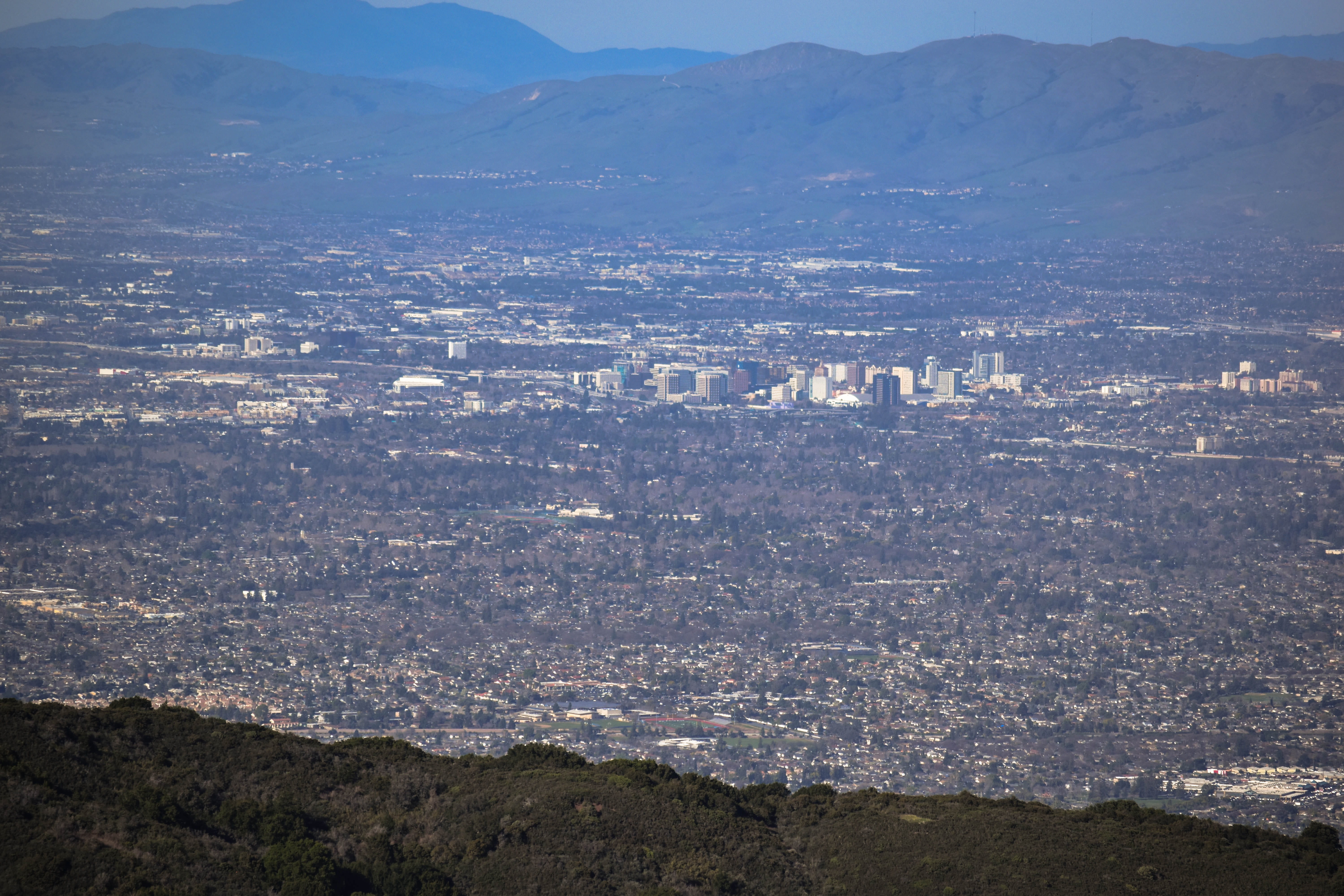 mt umunhum, high angle view, united states, no people, south bay, mount umunhum, outdoors, san jose, land, d5500, city, 5K, environment, building exterior, HD Wallpaper