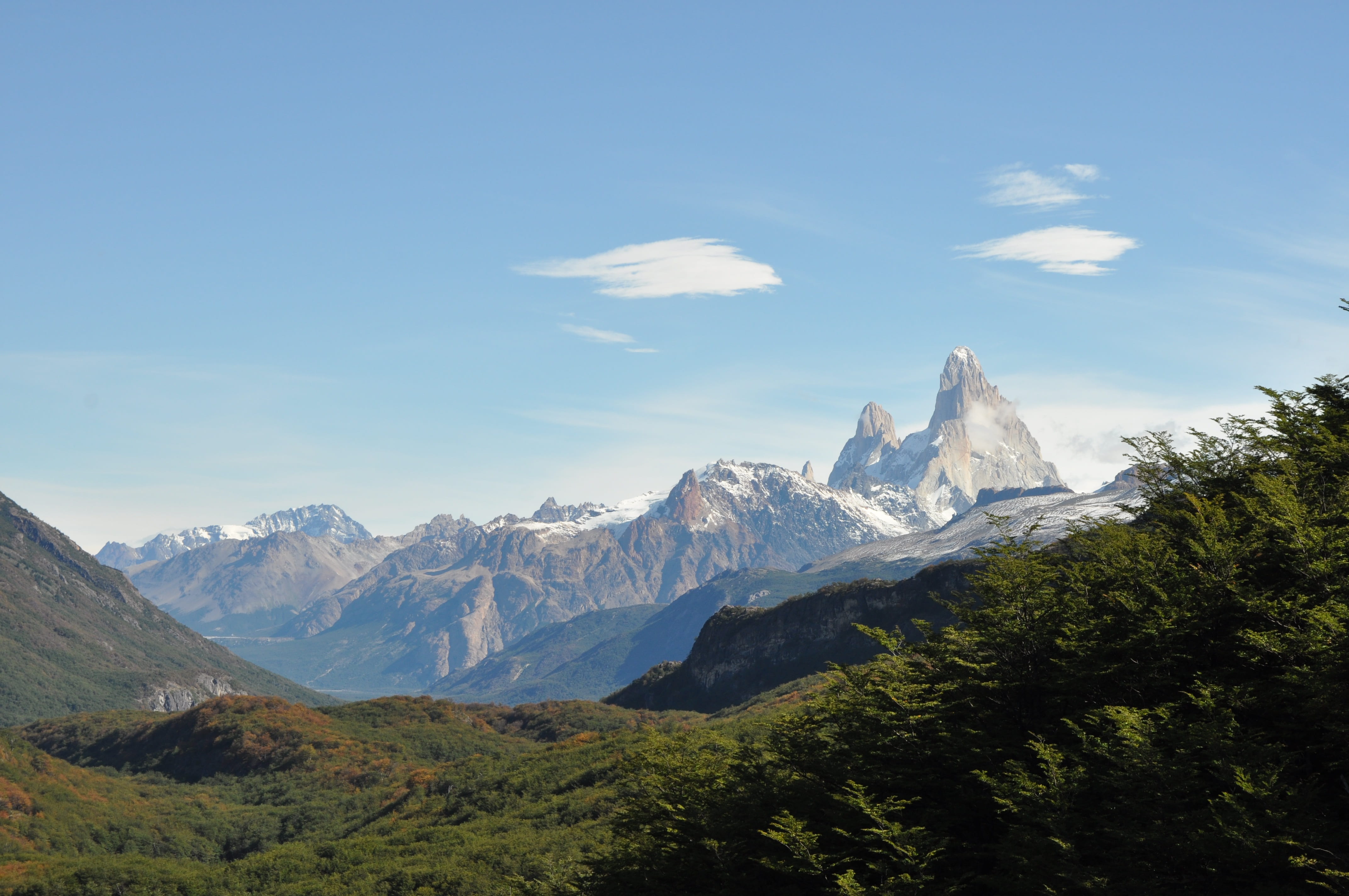 height, high, travel, nature, beauty in nature, cloud - sky, chile, tree, tourism, fitz roy, patagonia, urban skyline, range, argentina, landscape, environment, HD Wallpaper