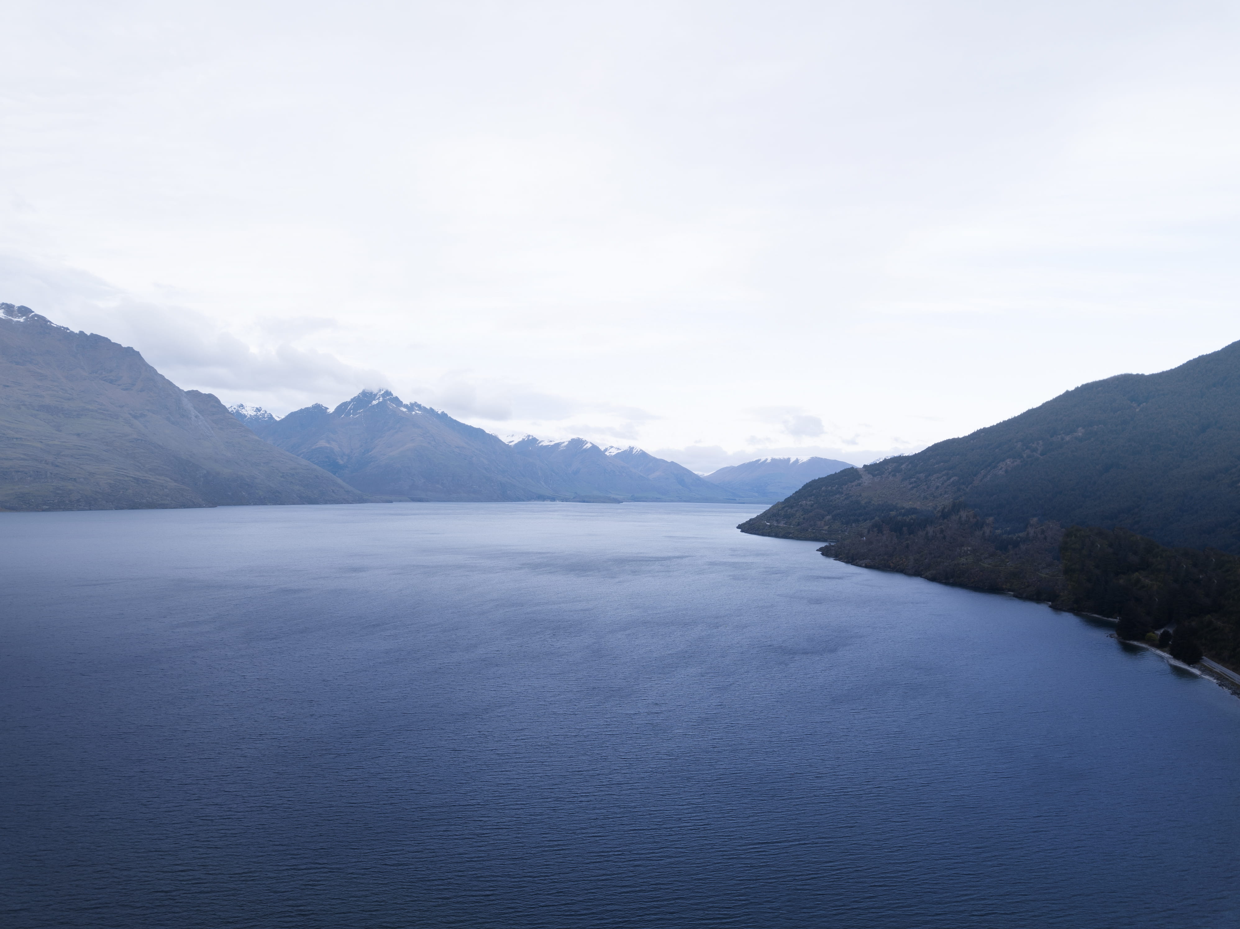 mountain, scenics - nature, mountain range, day, drone shot, 4K, wilderness, photography, mountains, water, fjord, outdoors, cloud - sky, scenic, aerial, HD Wallpaper
