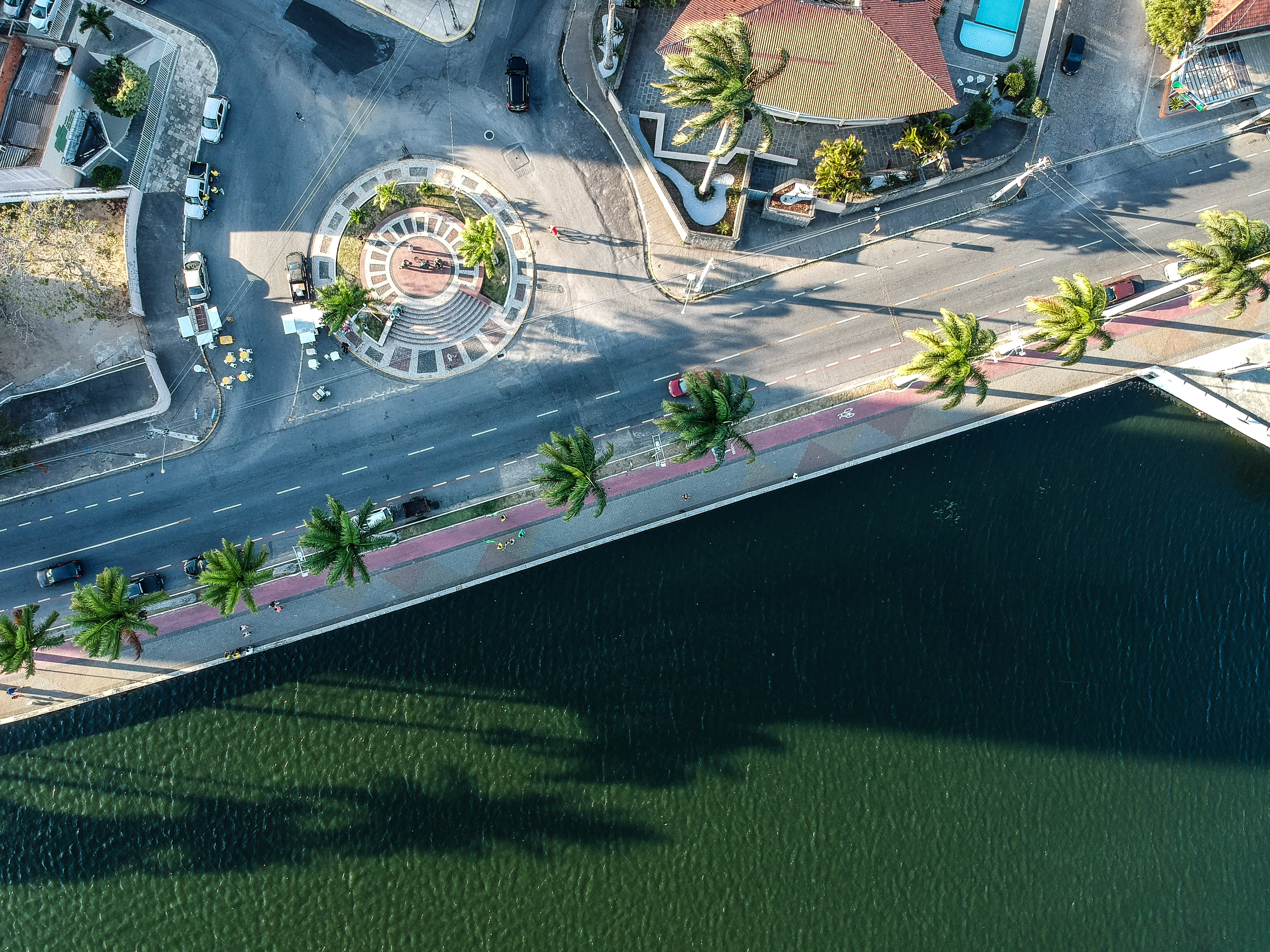 building exterior, day, 4K, dji, drone cam, park, no people, drone photography, near, trees, landscape, building, grass, aerial shot, outdoors, shadow, HD Wallpaper