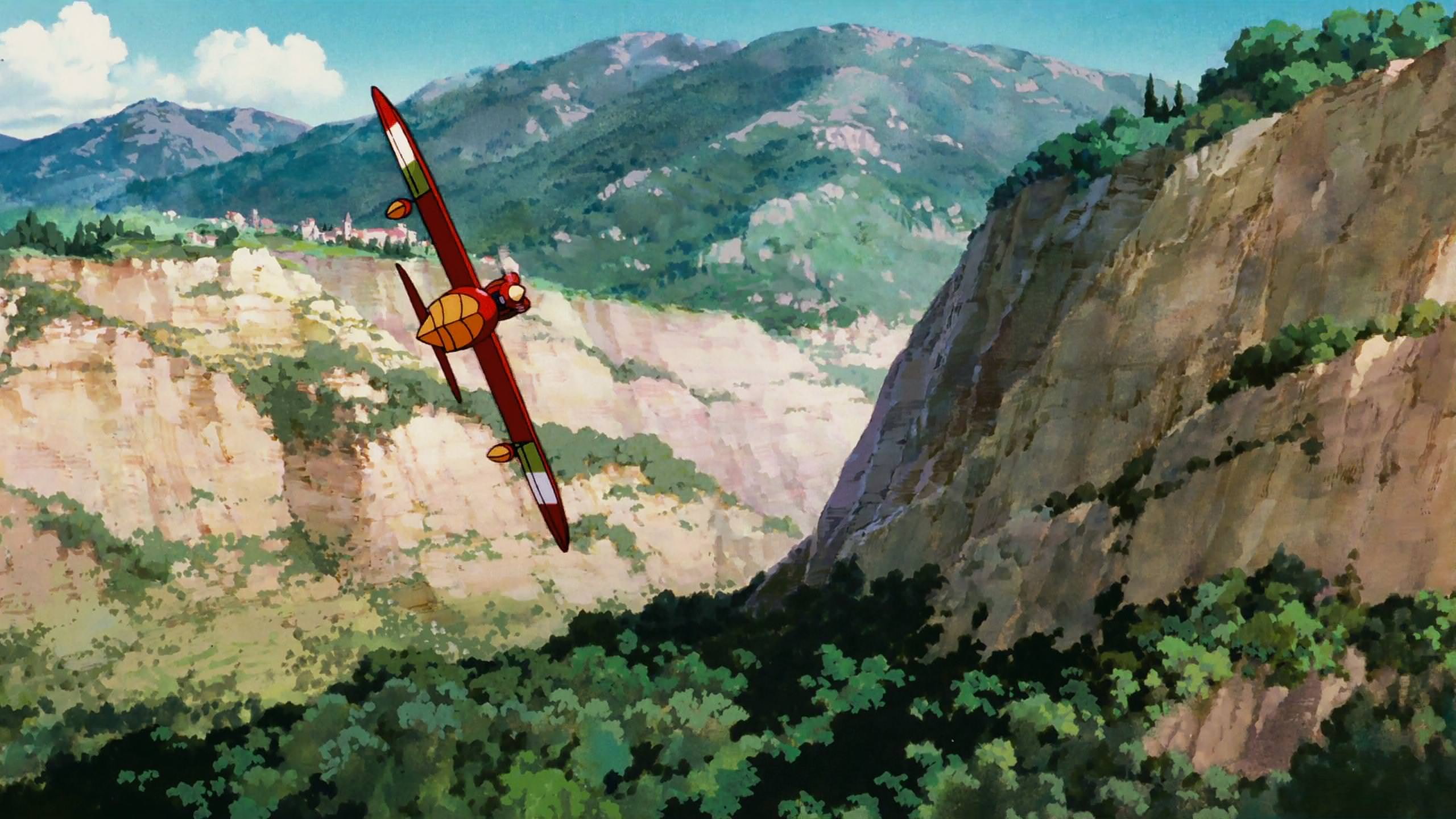 Studio Ghibli, travel, day, people, sport, extreme sports, real people, beauty in nature, lifestyles, plant, outdoors, tranquil scene, adventure, anime, HD Wallpaper