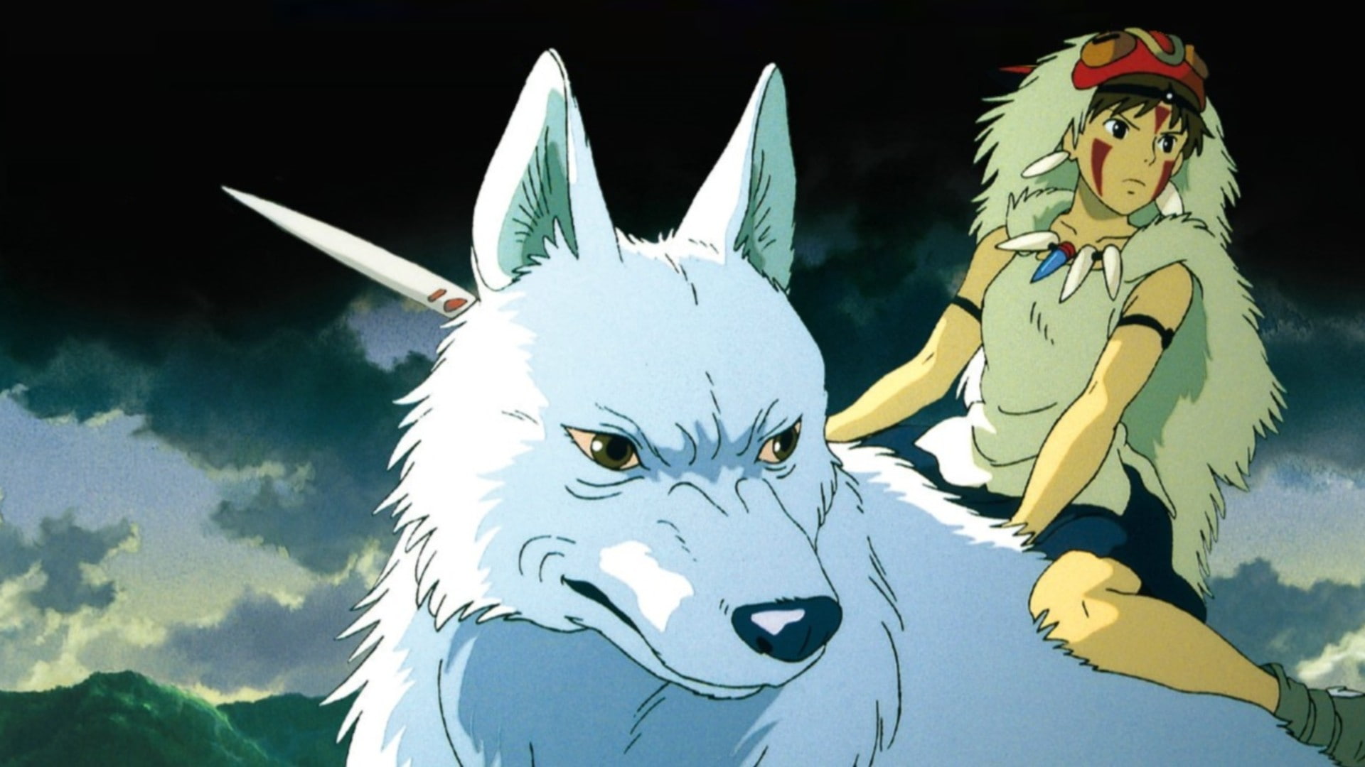 anime girls, 1080P, anime, Princess Mononoke, Studio Ghibli, HD Wallpaper