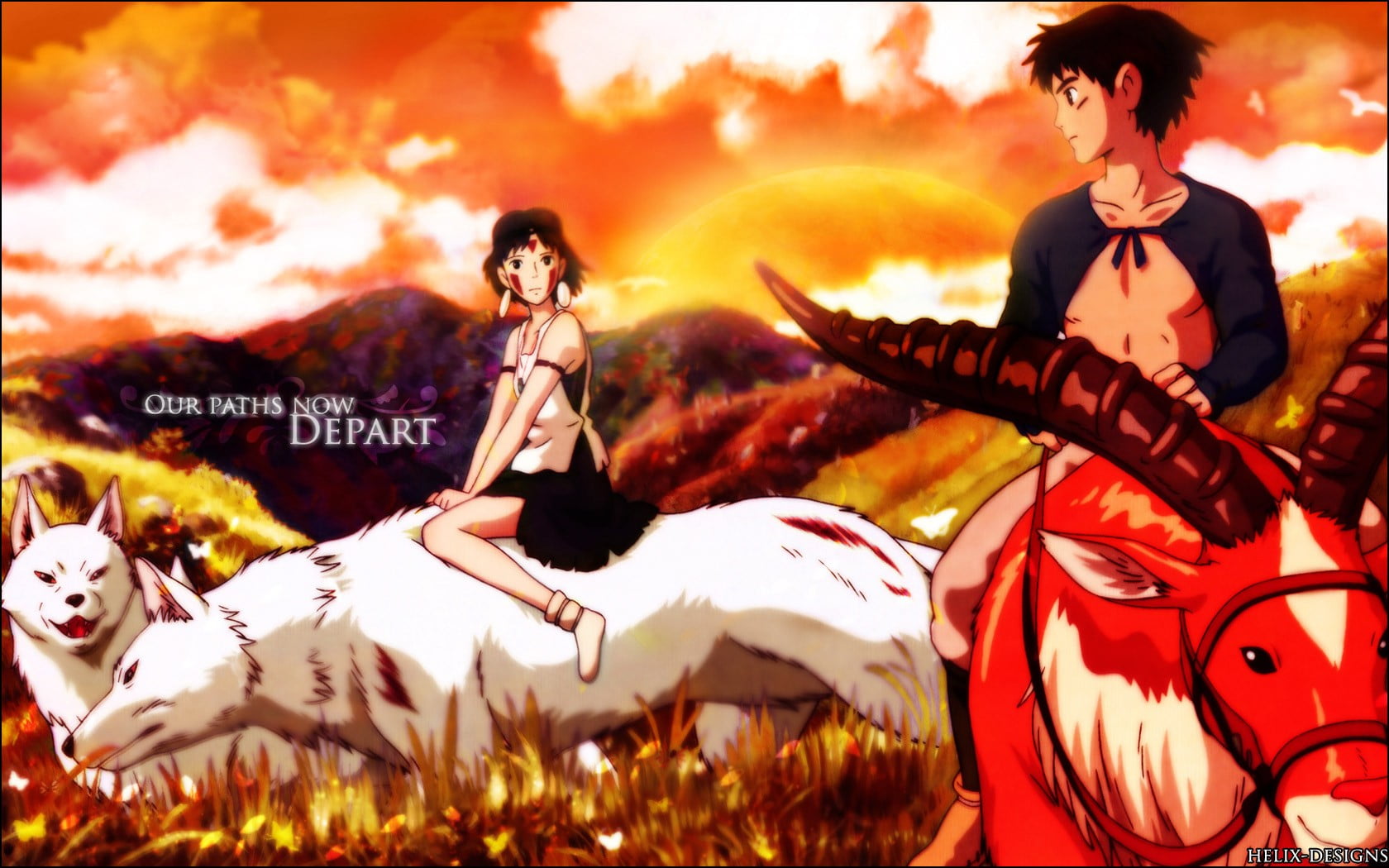 Studio Ghibli, 720P, enjoyment, women, celebration, men, representation, lifestyles, event, outdoors, people, adult, nature, Princess Mononoke, full length, HD Wallpaper