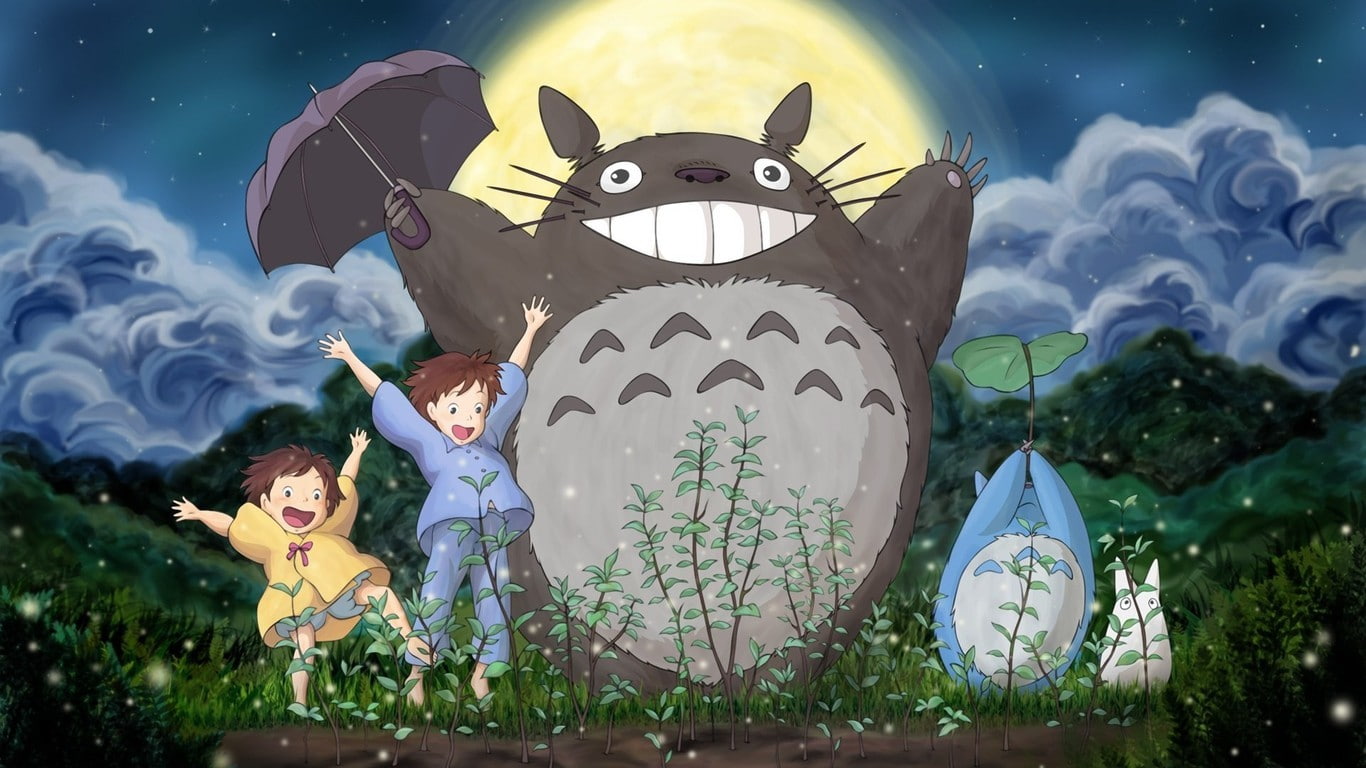 childhood, nature, Studio Ghibli, day, sky, art and craft, fun, girls, creativity, outdoors, grass, happiness, celebration, anime, child, real people, women, HD Wallpaper