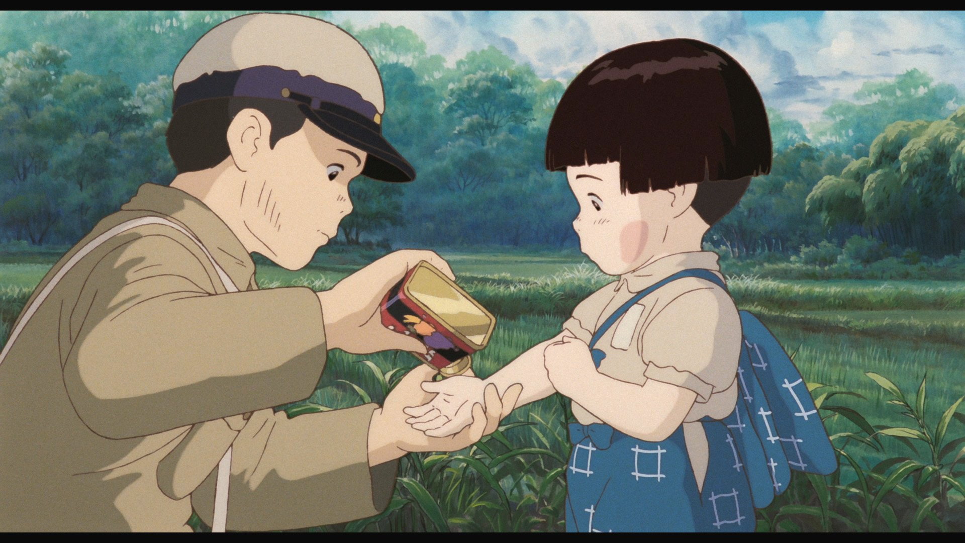 males, emotion, friendship, nature, humor, outdoors, fun, childhood, Grave of the Fireflies, casual clothing, child, 1080P, waist up, Movie, two people, HD Wallpaper