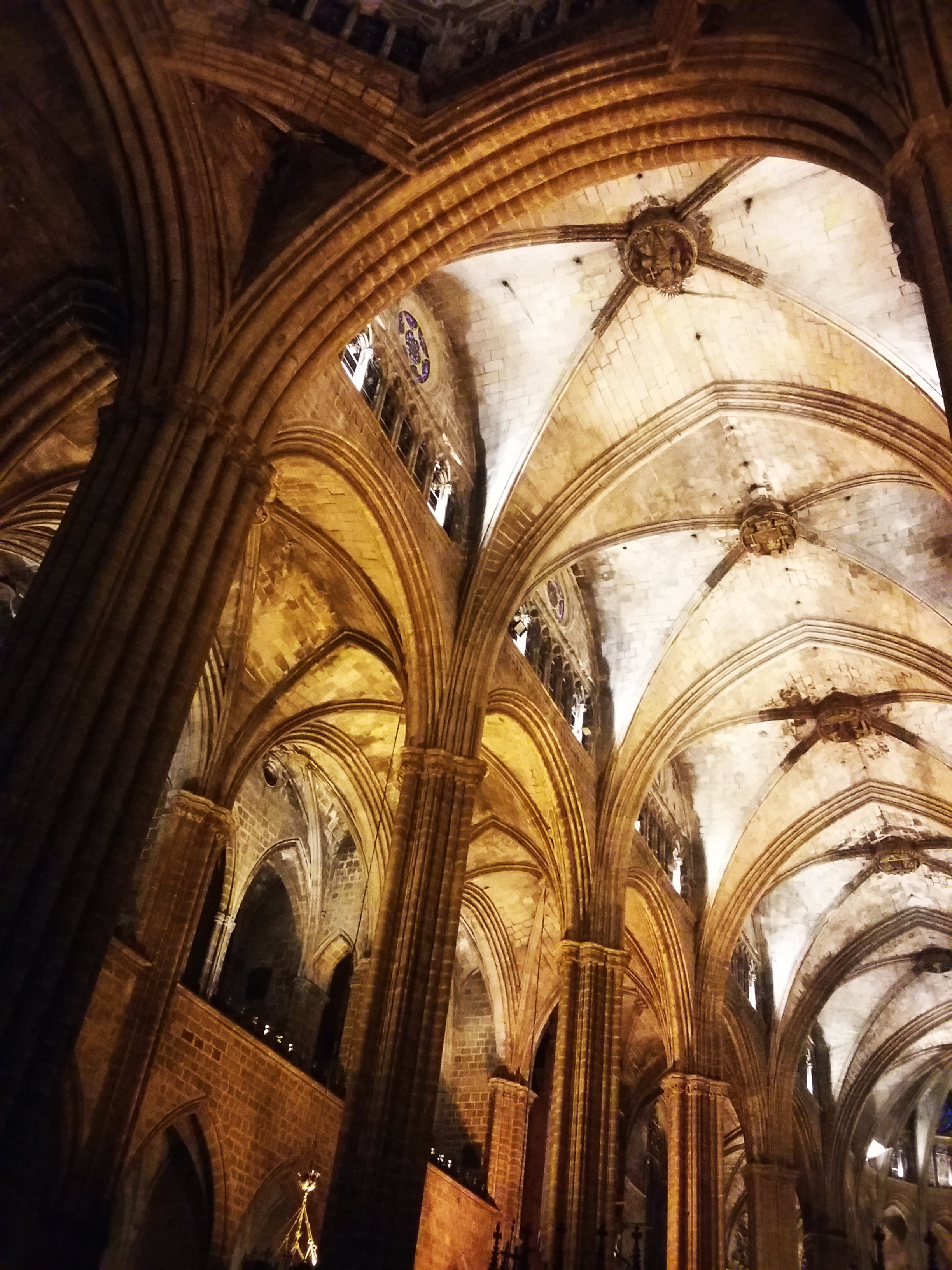 indoors, belief, building, architectural column, religion, cathedral, particular, ornate, barcelona, no people, built structure, monument, spirituality, Phone HD Wallpaper