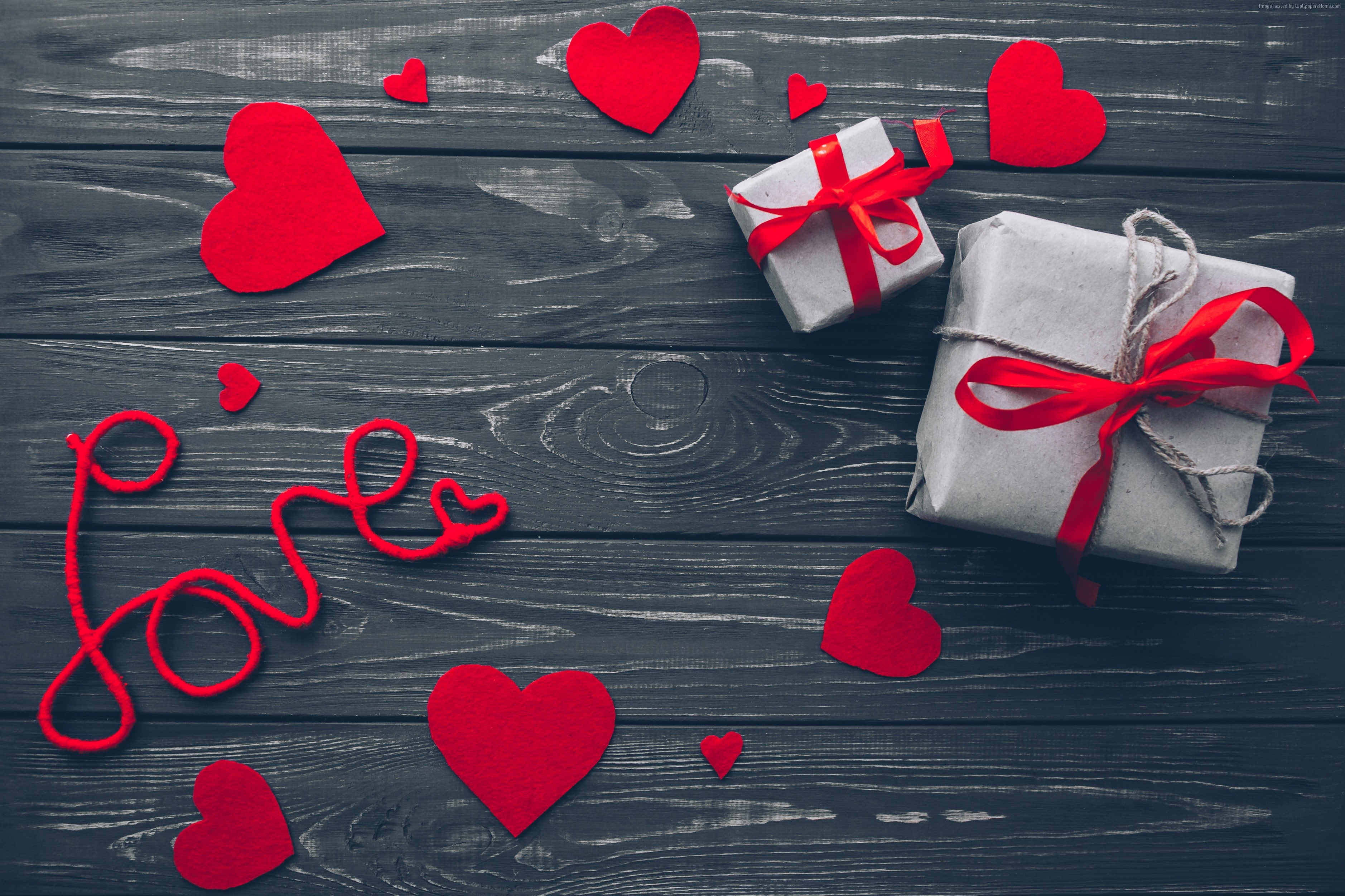 2K, 4K, Love, Gift, Heart, HD Wallpaper