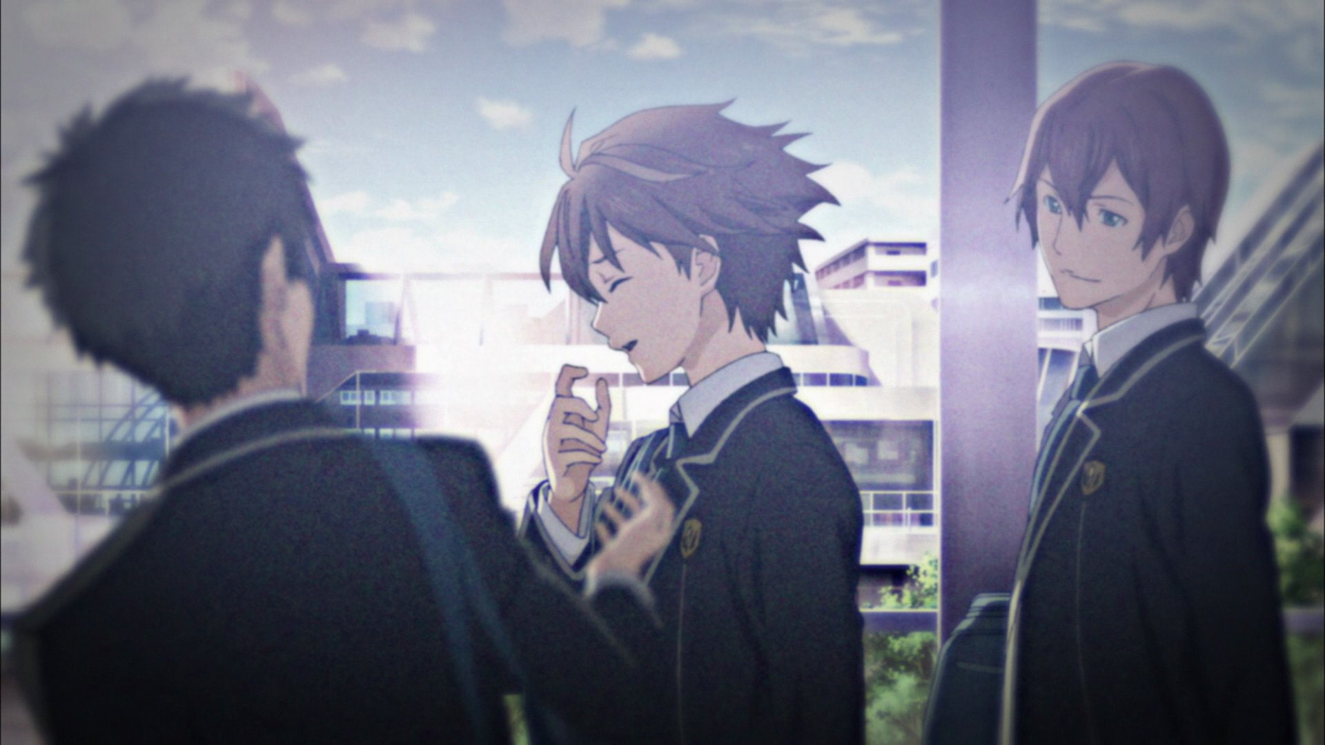 1080P, Anime, Short Hair, Guilty Crown, Smile, Shu Ouma, School Uniform, Brown Hair, HD Wallpaper