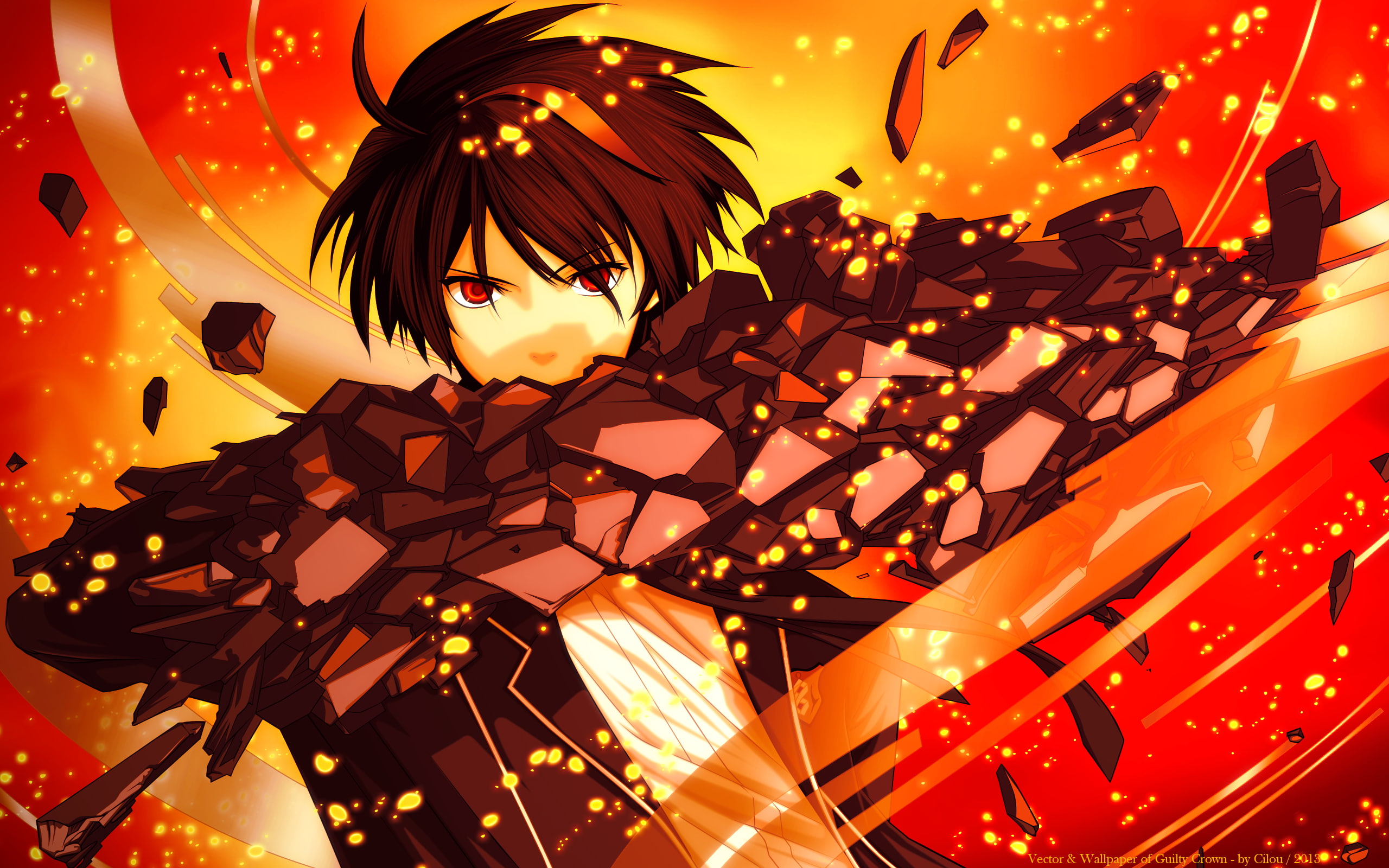 Anime, 2K, Shu Ouma, Guilty Crown, HD Wallpaper