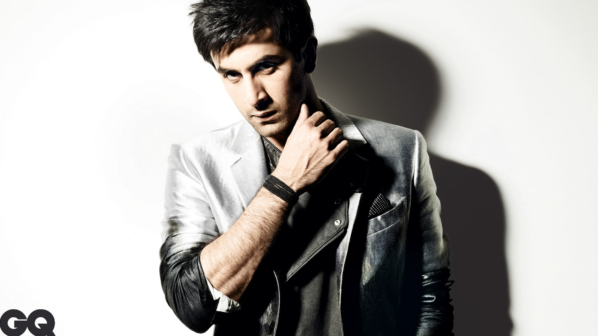 one person, studio shot, Actor, leather, leather jacket, portrait, Indian, indoors, Ranbir, men, looking at camera, looking, handsome, jacket, front view, HD Wallpaper