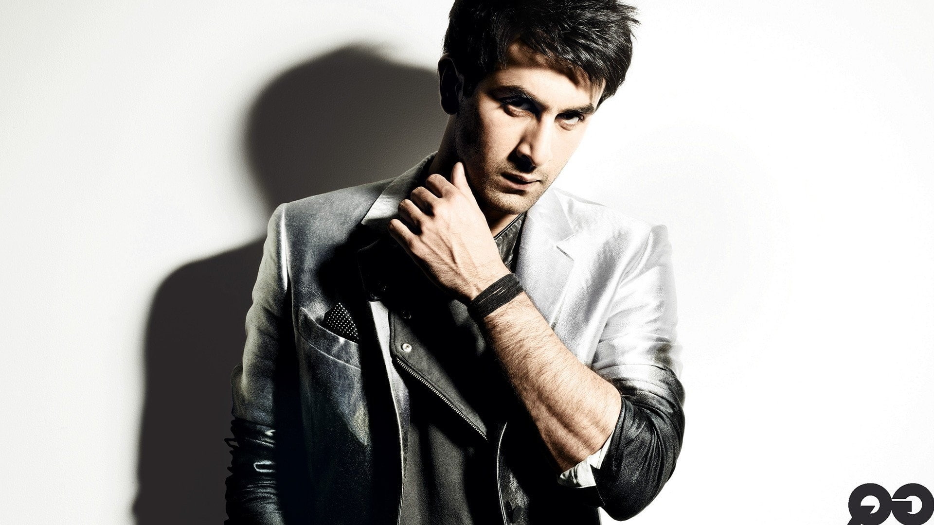 leather jacket, front view, men, handsome, white background, beautiful people, menswear, contemplation, young adult, young men, indoors, jacket, hand, well-dressed, HD Wallpaper