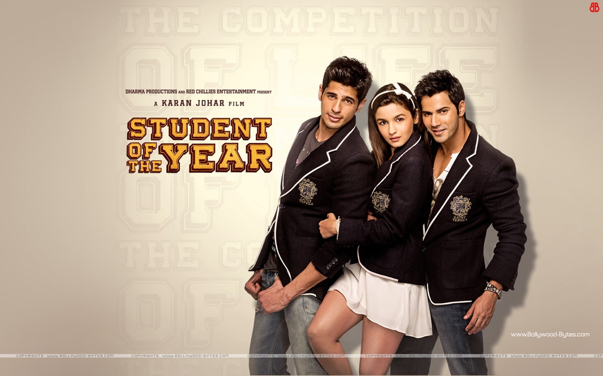 entertainment, 1080P, hd, art, student, school, posters, dhawan, year, School Days, movie, bollywood, sidharth, School Rumble, days, mo, alia, varun, rumble, HD Wallpaper