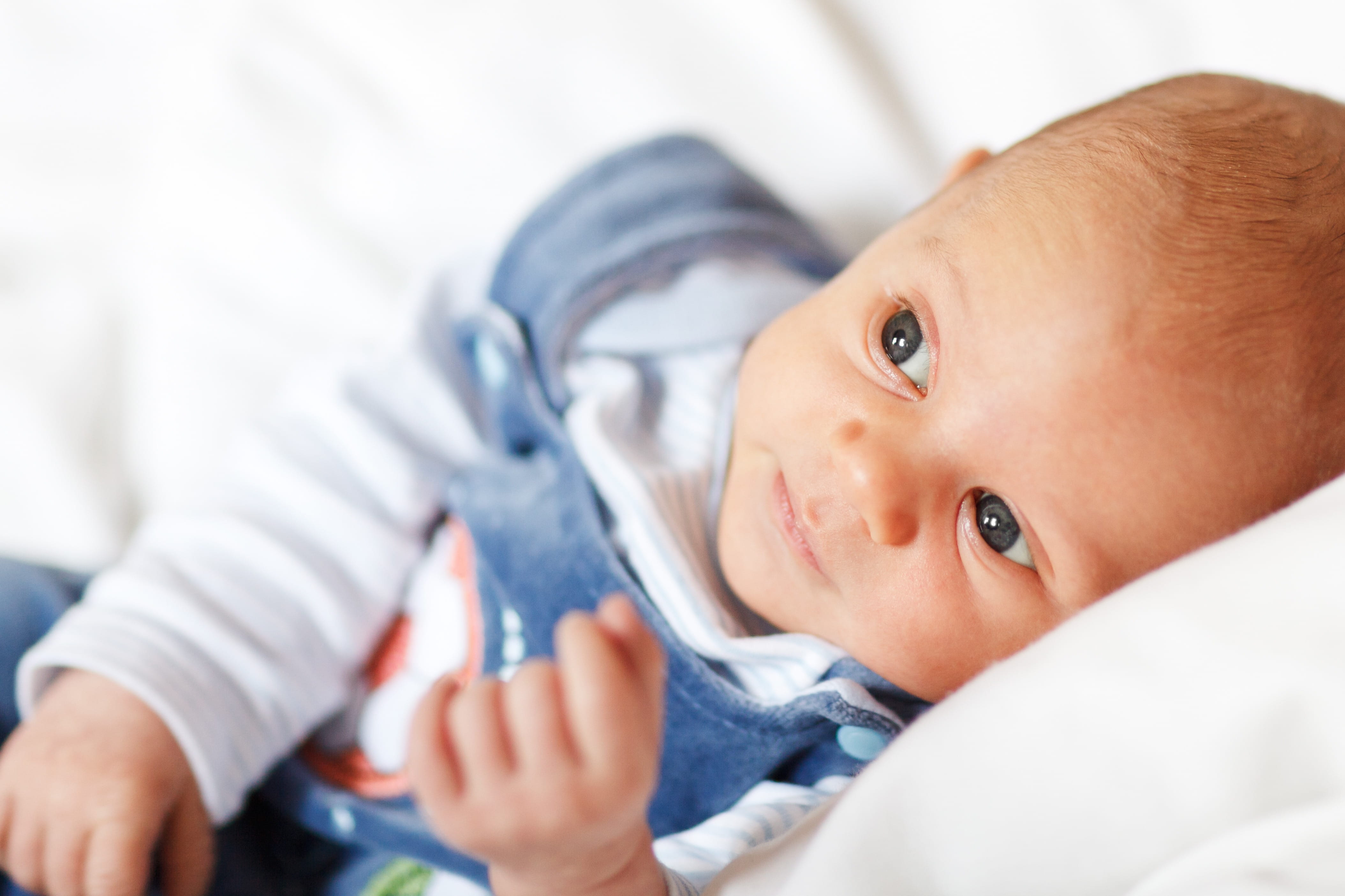 young, boy, person, face, child, baby, portrait, new life, lying down, footies, son, bed, childhood, 4K, male, lying on back, cute, innocence, little, HD Wallpaper