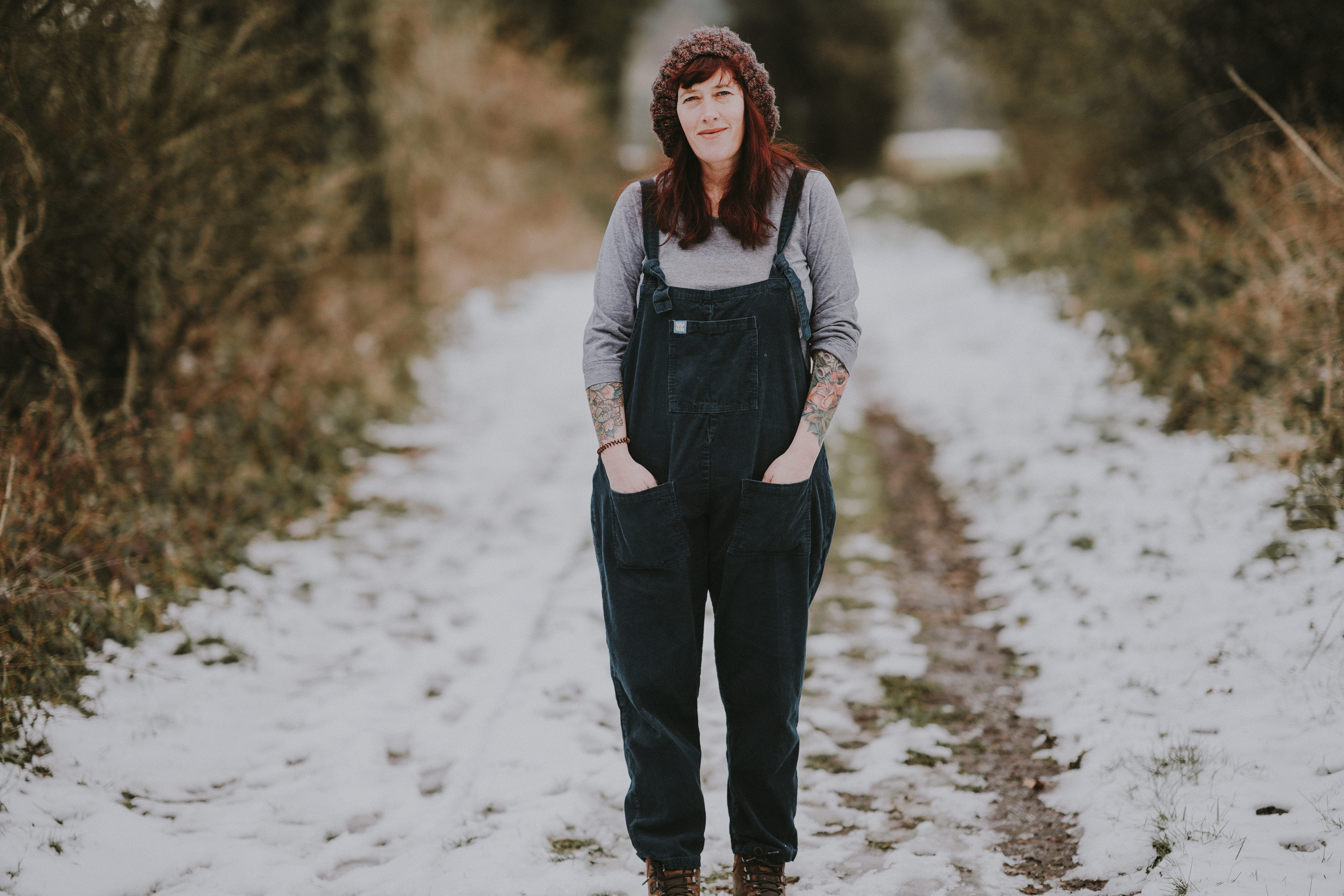 dungaree, forest, wearing, clothing, spratt, lady, lane, trail, leisure activity, brunette, dungarees, casual clothing, land, young adult, overall, caucasian, HD Wallpaper