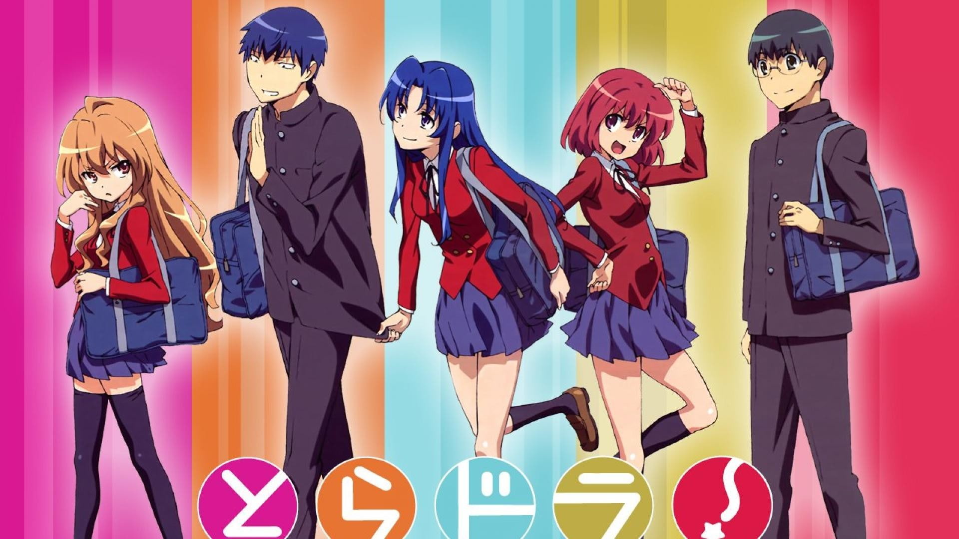 teenager, variation, female likeness, 1080P, front view, people, three quarter length, clothing, Toradora!, group of people, human representation, standing, HD Wallpaper