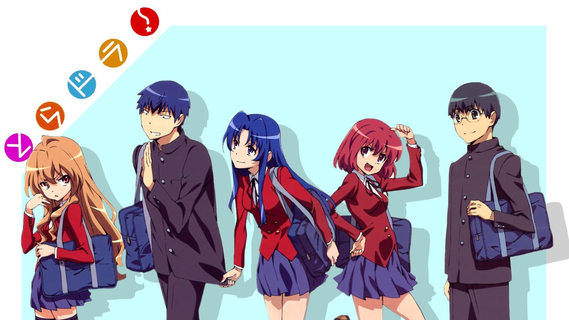 anime, males, standing, Toradora!, indoors, child, boys, childhood, school uniform, togetherness, 1080P, costume, women, men, girls, offspring, superhero, HD Wallpaper