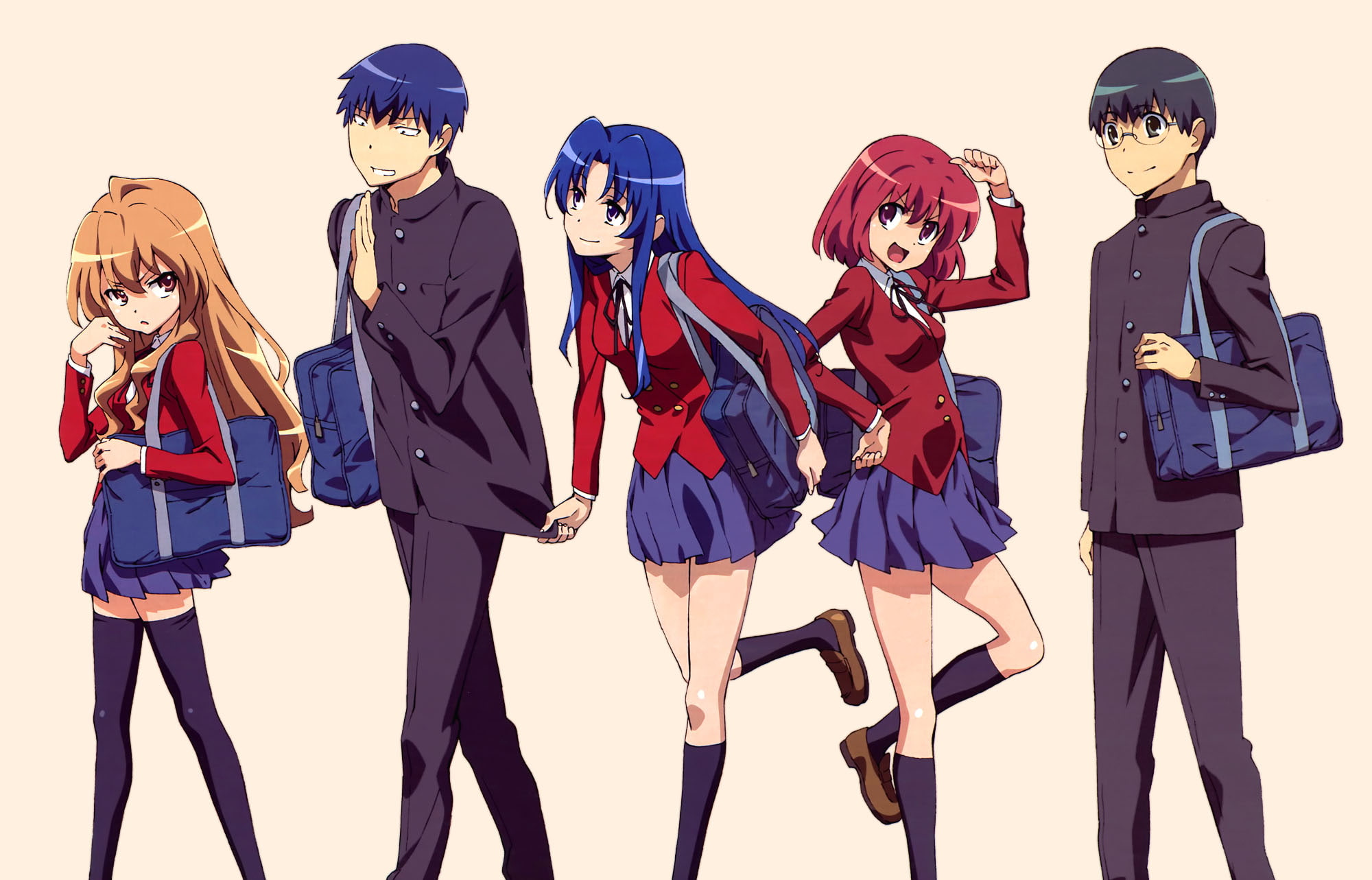 kawashima, minori, ryuuji, ami, yuusaku, 1080P, taiga, kitamura, kushieda, takasu, aisaka, toradora, HD Wallpaper