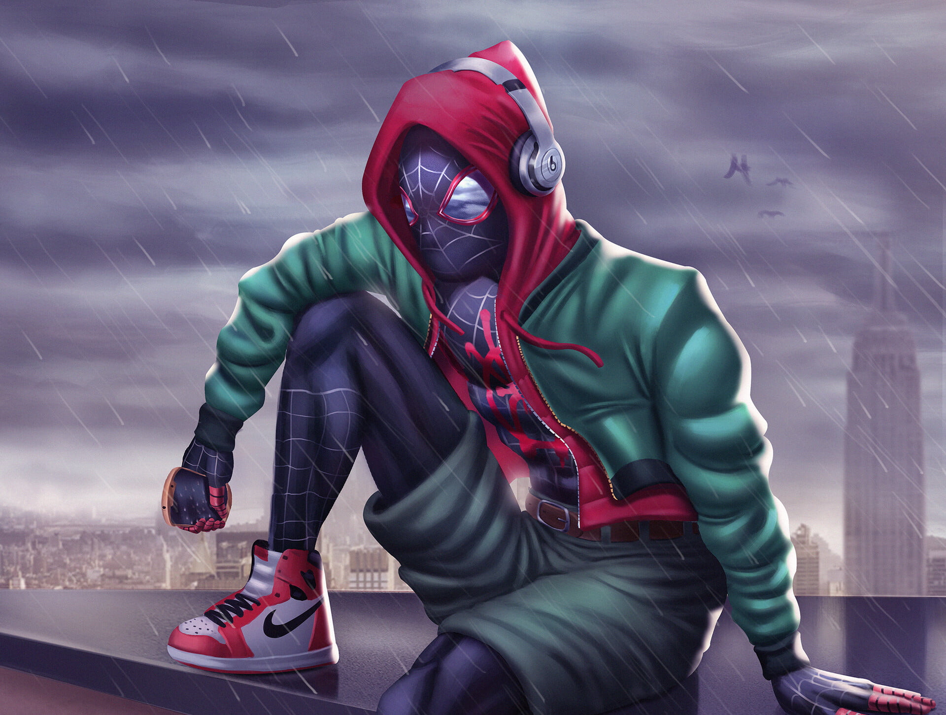 Movie, 1080P, Spider-Man: Into The Spider-Verse, Spider-Man, Miles Morales, HD Wallpaper