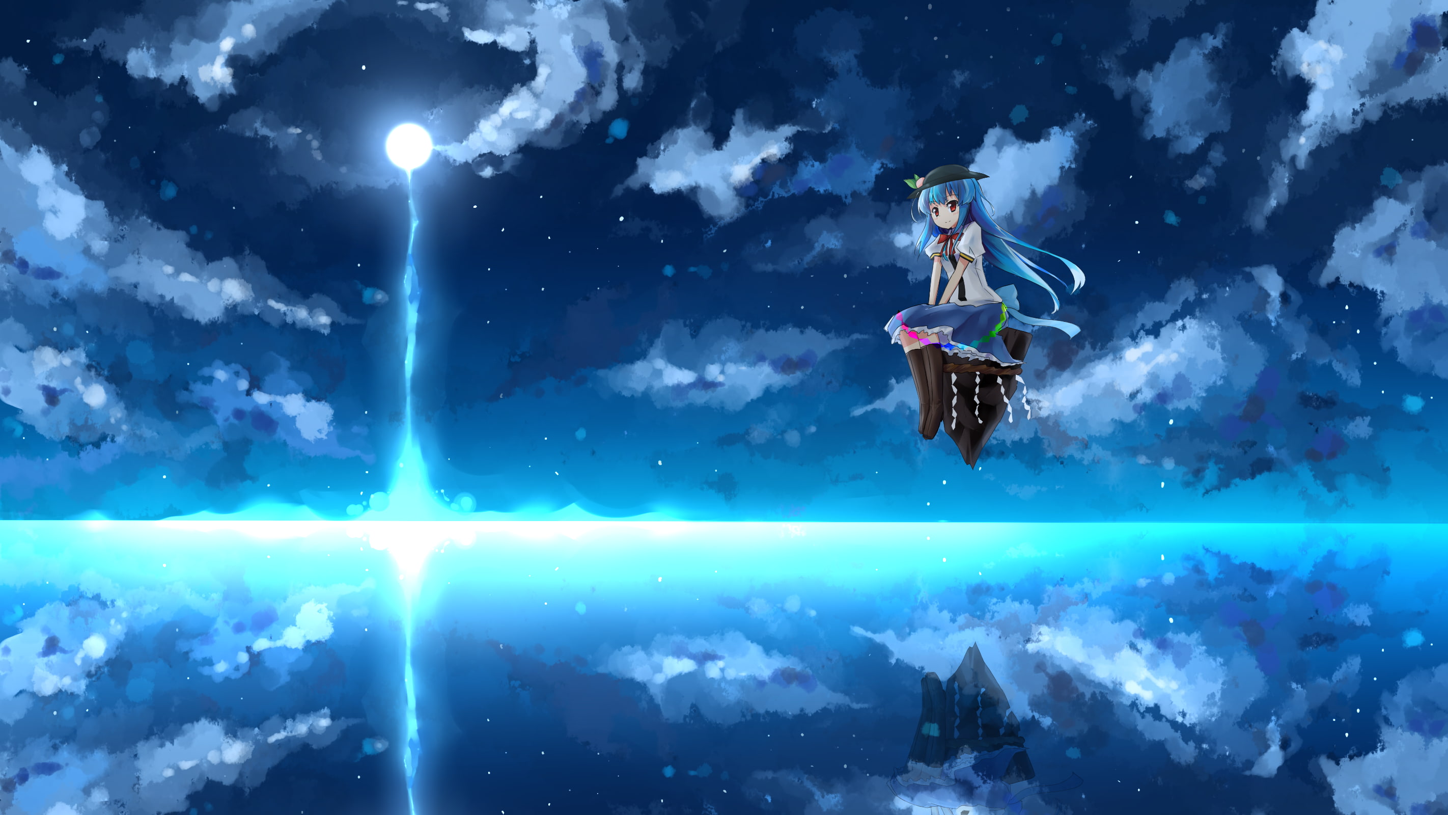Anime, Touhou, 2K, Tenshi Hinanawi, HD Wallpaper