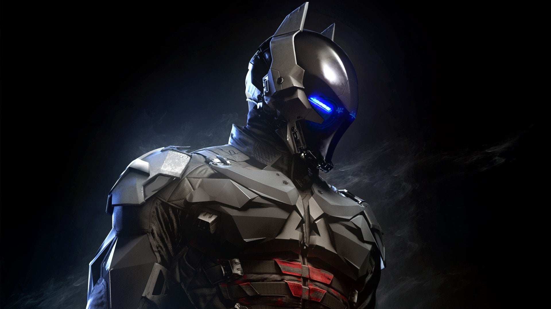 people, headwear, black background, work helmet, Glowing Eyes, strength, illuminated, Batman, Armor, night, adult, sports helmet, 1080P, uniform, studio shot, HD Wallpaper