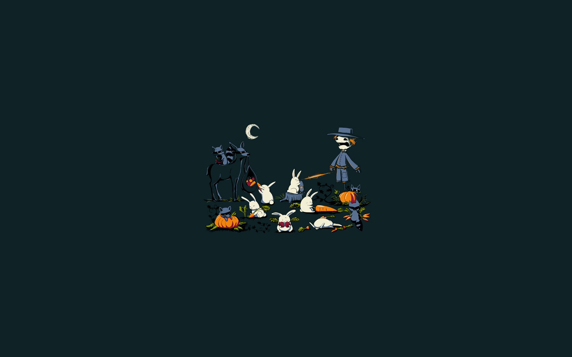 side view, copy space, clothing, unrecognizable person, mode of transportation, cooperation, sports helmet, studio shot, 1080P, transportation, simple minimalism carrots rabbits scarecrows night dark halloween, HD Wallpaper