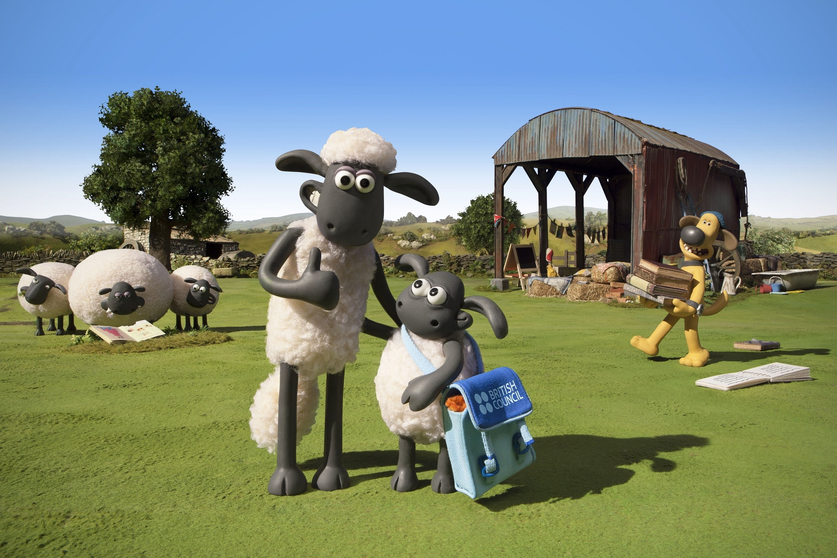 comedy, shaun, sheep, adventure, 2K, animation, family, HD Wallpaper