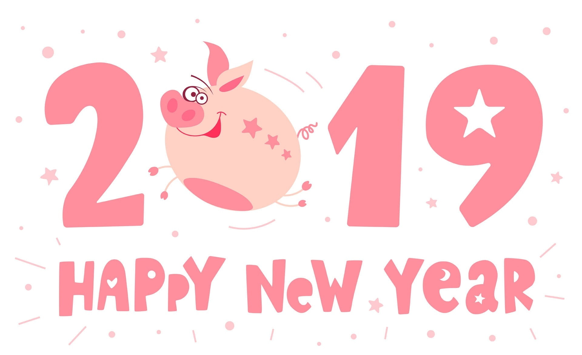 2019, Typography, year of pig, Decoration, funny pig, piggy, Chinese New Year, Illustration, Celebration, Holidays, Holiday, New Year, new, Design, Chinese, HD Wallpaper