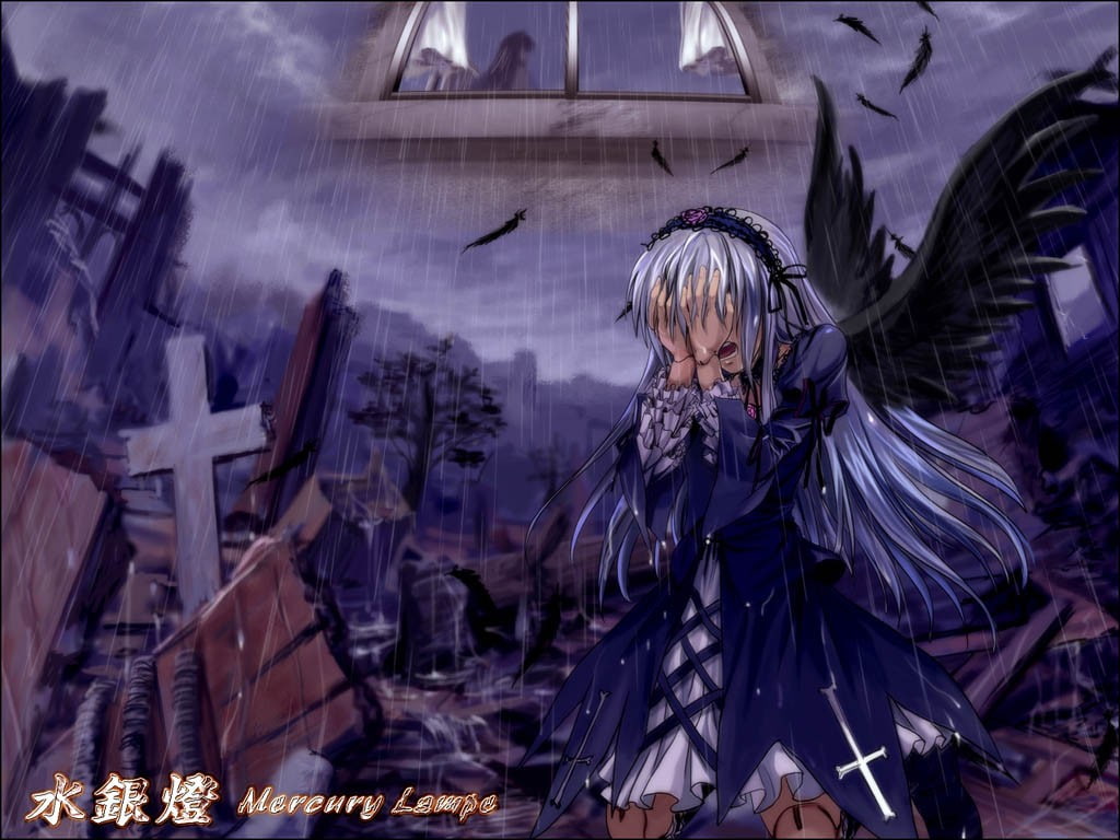 contemplation, motion, anime girls, city, mid adult, standing, women, building exterior, young adult, night, Rozen Maiden, 480P, disguise, hair, hairstyle, HD Wallpaper