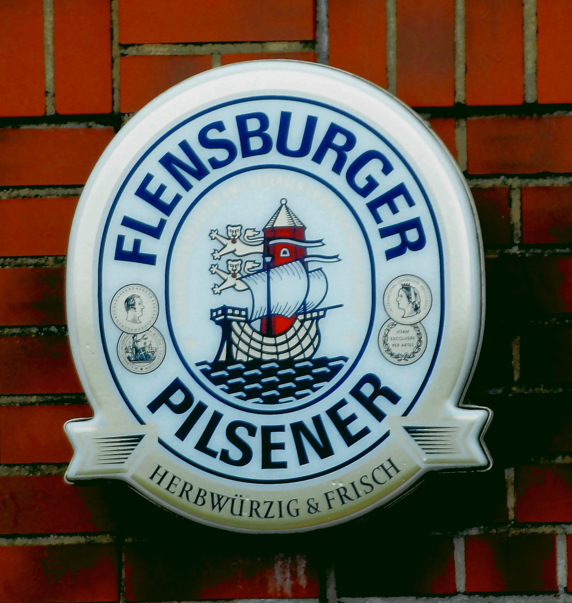architecture, red, text, safety, Beer, wall - building feature, number, day, advertising sign, 1080P, design, close-up, brewery, built structure, communication, Phone HD Wallpaper