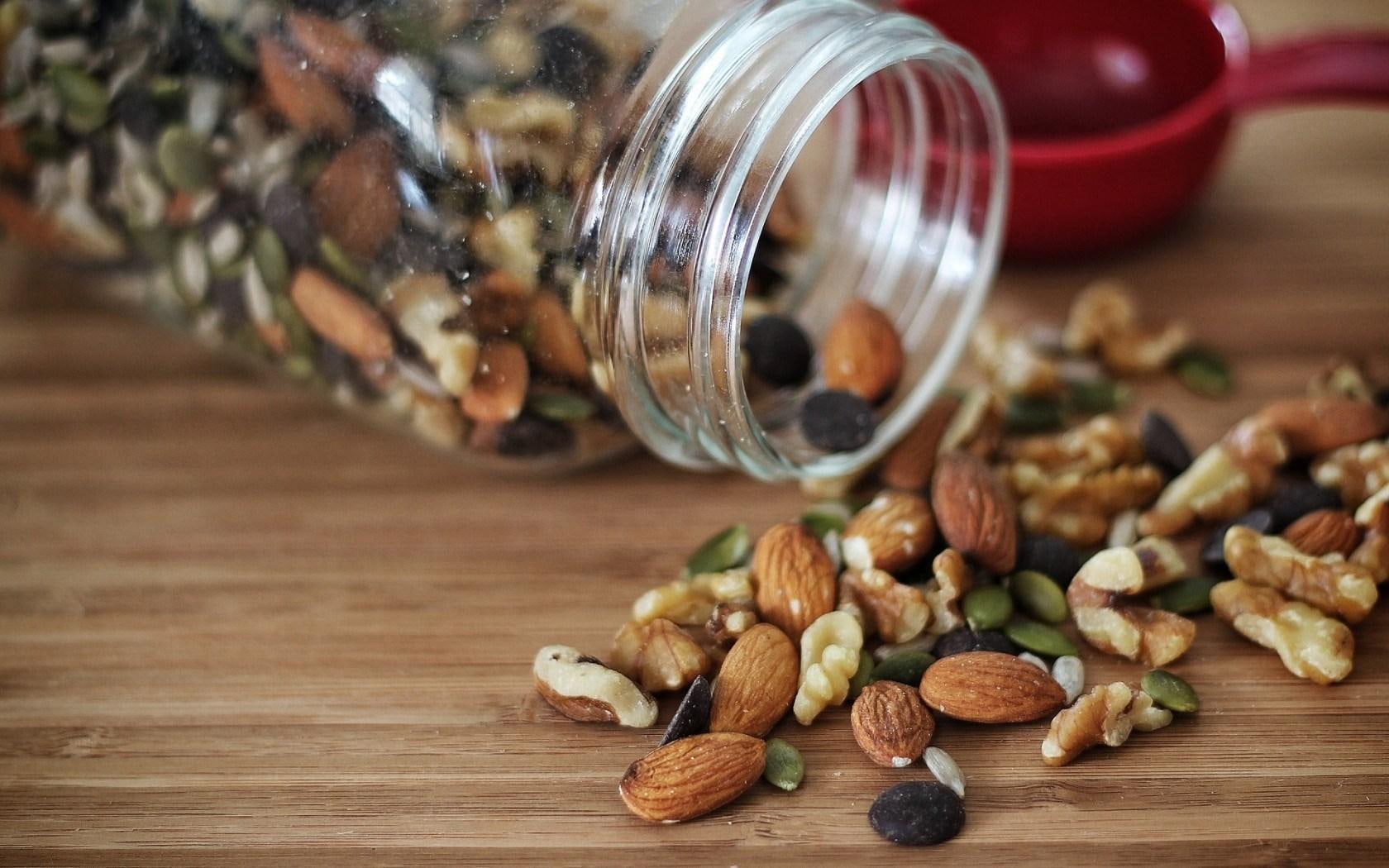 jar, nuts, peanuts, food, 720P, HD Wallpaper