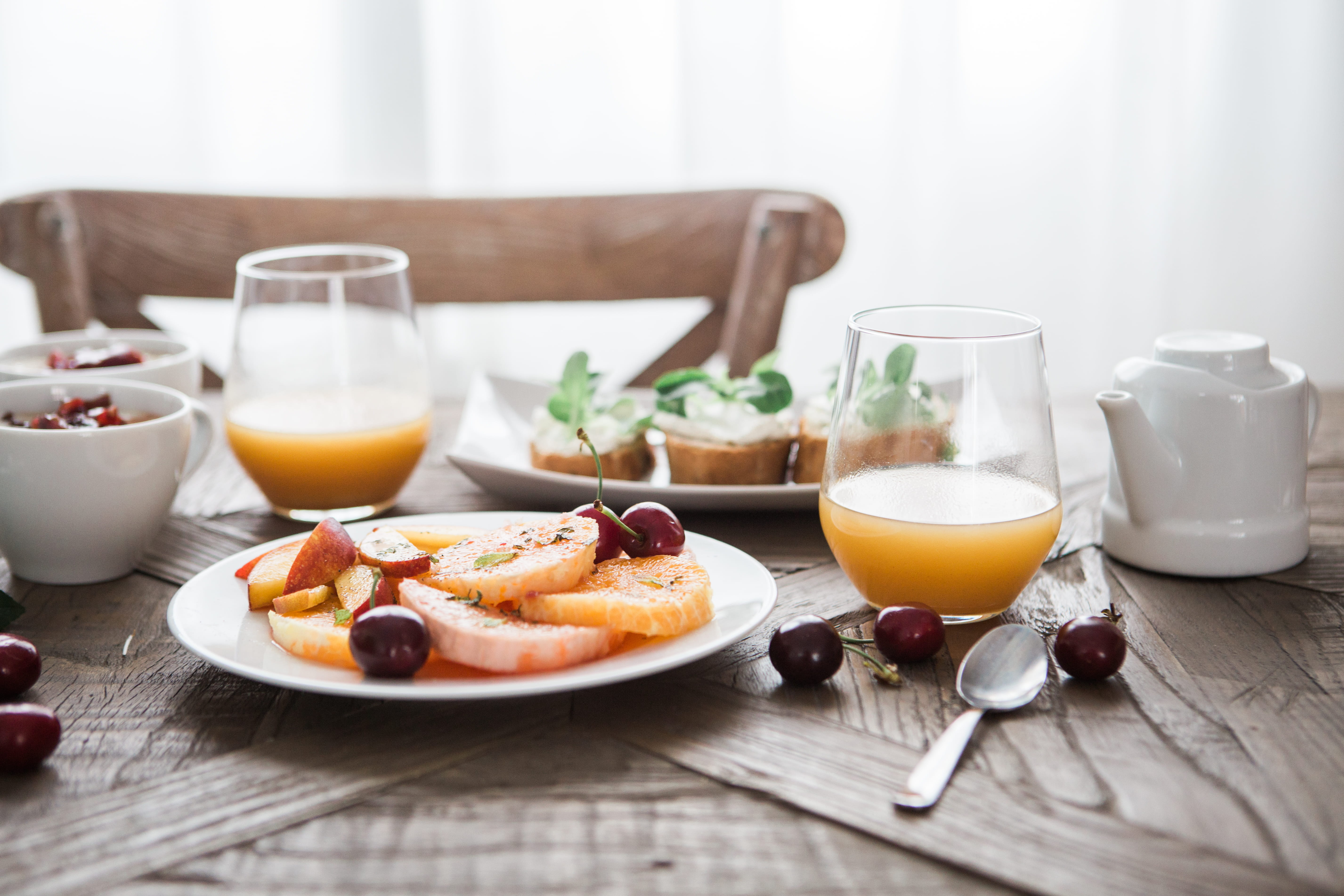 french food, drinking Glass, color Image, breakfast, orange Juice, food, wellbeing, bread, hurricane, household equipment, clear, fruit, dairy Product, HD Wallpaper