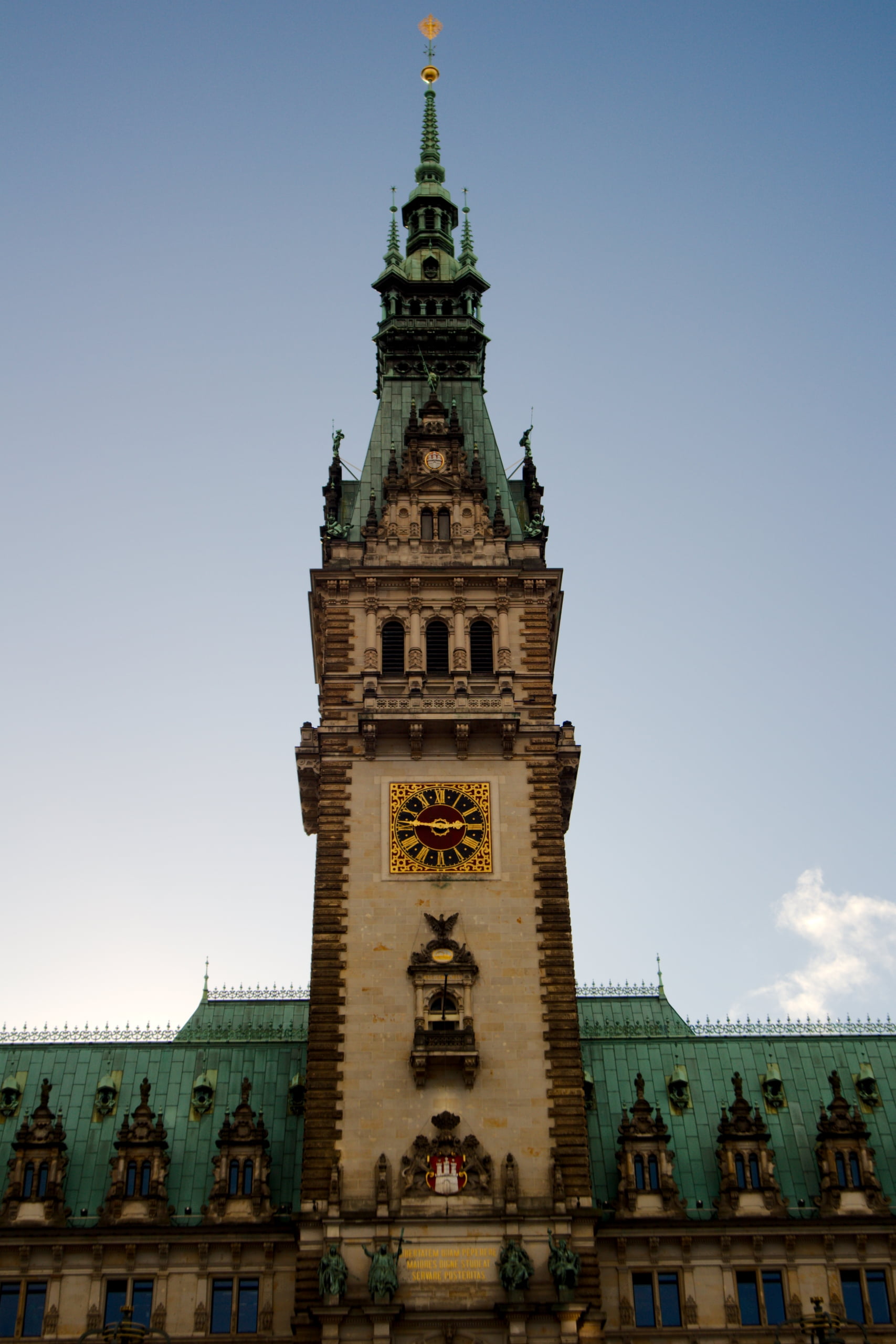 city, outdoors, the past, building exterior, tourism, travel, clock, day, spire, Hamburg, nature, built structure, government, ornate, architecture, history, Phone HD Wallpaper