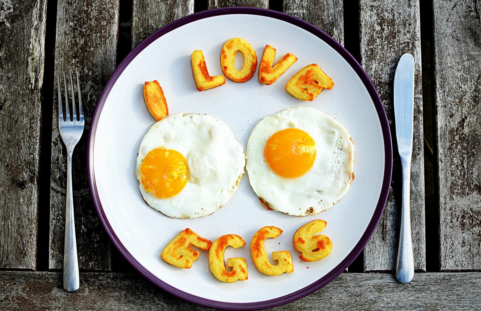 table, egg, tableware, lunch, wood - Material, 1080P, scrambled, close-up, inscription, toasted Bread, side, eggs, egg Yolk, freshness, morning, healthy Eating, HD Wallpaper