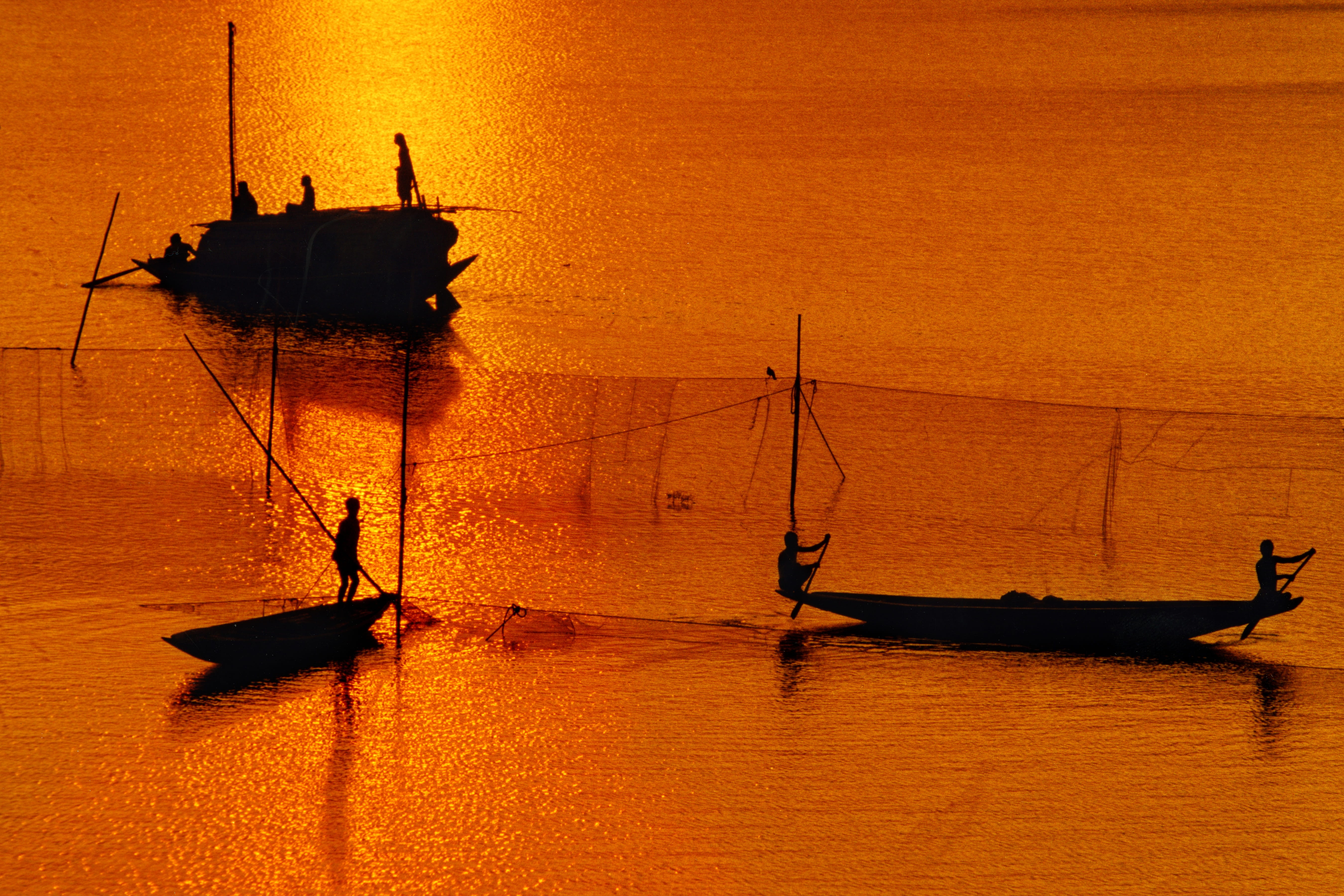 nature, fishing boat, fishing industry, sailing, sea, outdoors, sunset, fisherman, fishing, boat, nautical vessel, travel, beauty in nature, sailboat, sky, HD Wallpaper