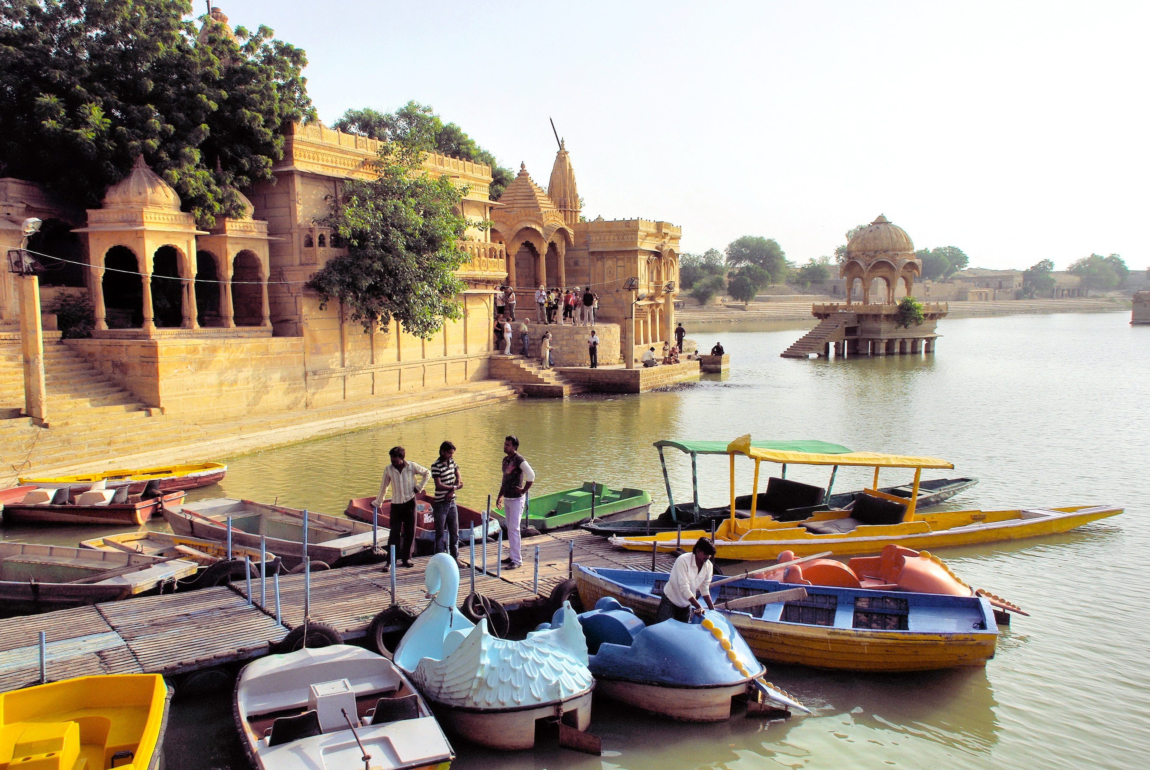 outdoors, river, gondola - traditional boat, Religion, day, built structure, transportation, architecture, clear sky, travel Locations, monument, rajasthan, HD Wallpaper