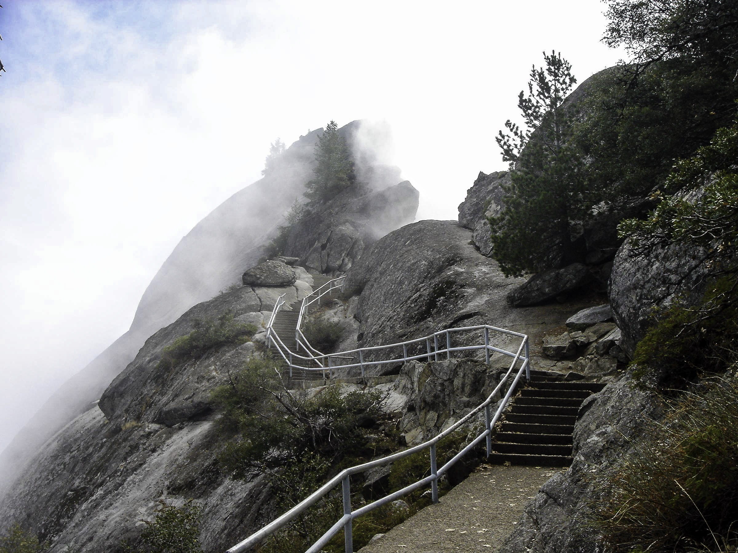 photo, curve, Moro Rock, moro, sequoia, tranquil scene, 1080P, staircase, beauty in nature, railing, no people, park, scenics, Sequoia National Park, nature, HD Wallpaper